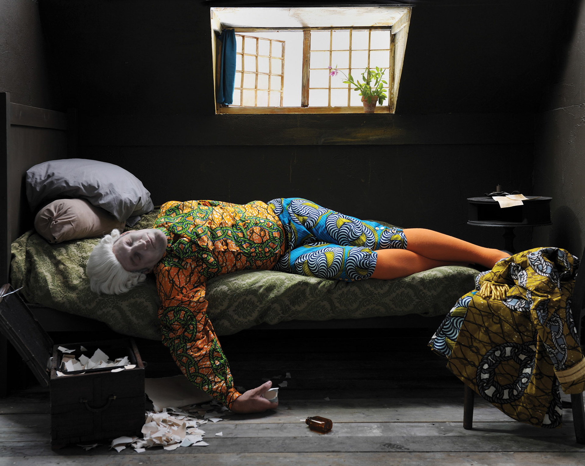 Yinka Shonibare, Fake Death Picture 3 (2011) Digital chromogenic print