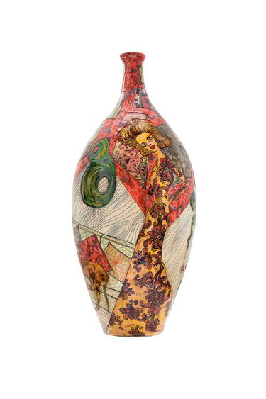 Grayson Perry, Thin Woman with Painting (2019)