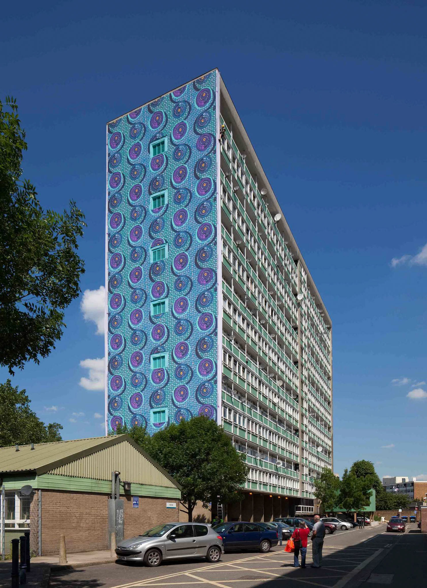Yinka Shonibare, Wall (2010) Sceaux Gardens Camberwell, London