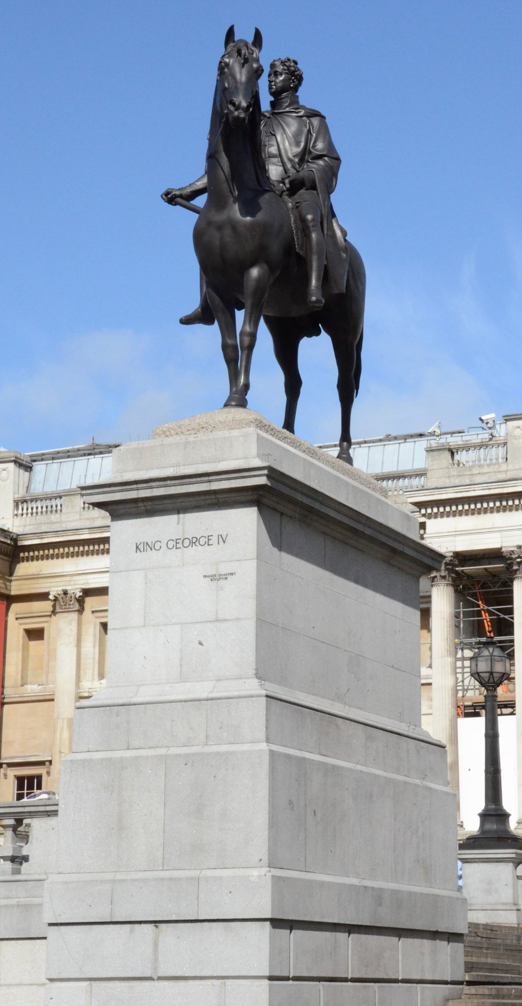 Bronze equestrian statue of George IV by Francis Chantrey, northeast plinth, Trafalgar Square (1843)