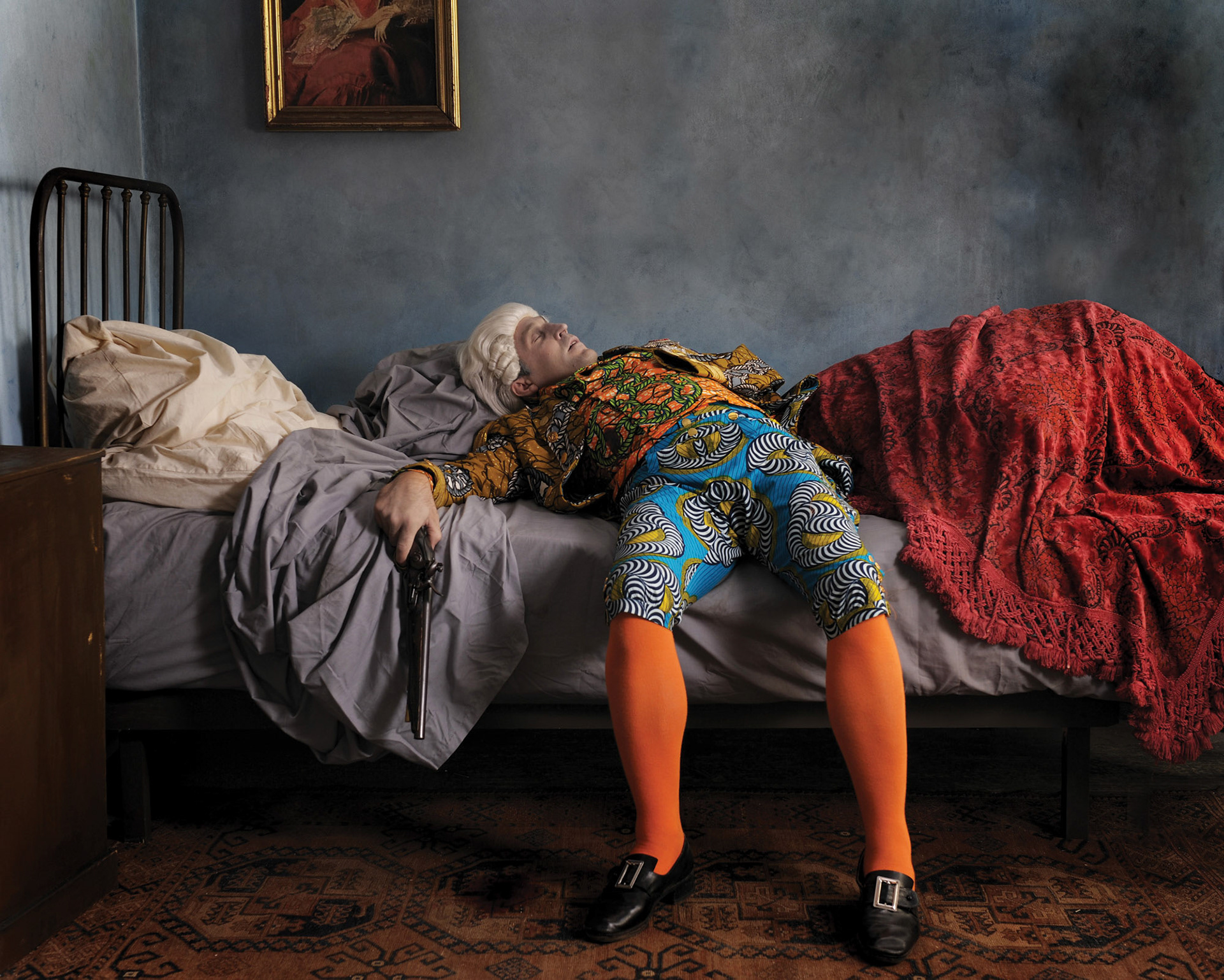 Yinka Shonibare, Fake Death Picture 2 (2011) Digital chromogenic print