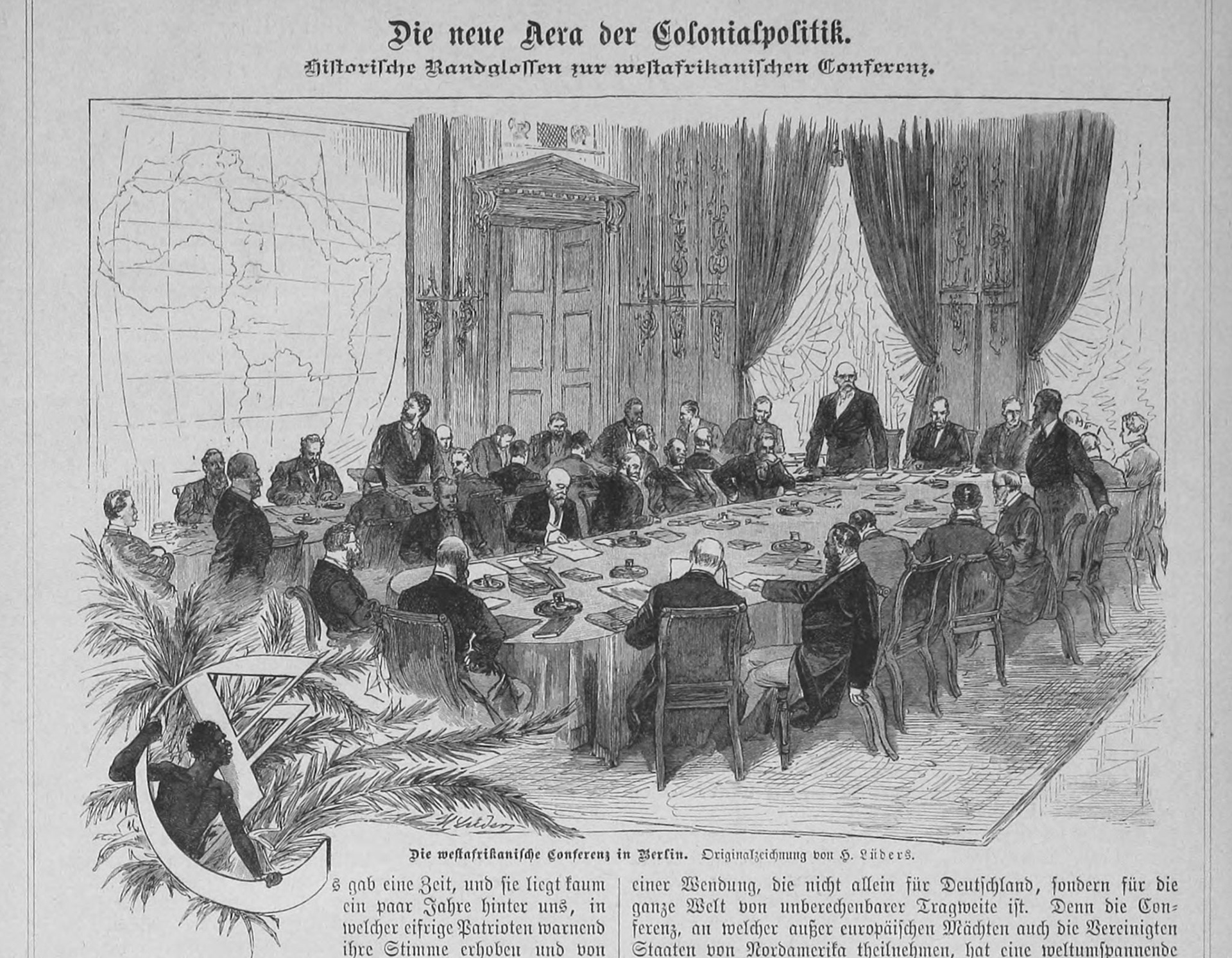 H Lüders, Die westafrikanische Conferenz in Berlin (Die Gartenlaube, 1884)