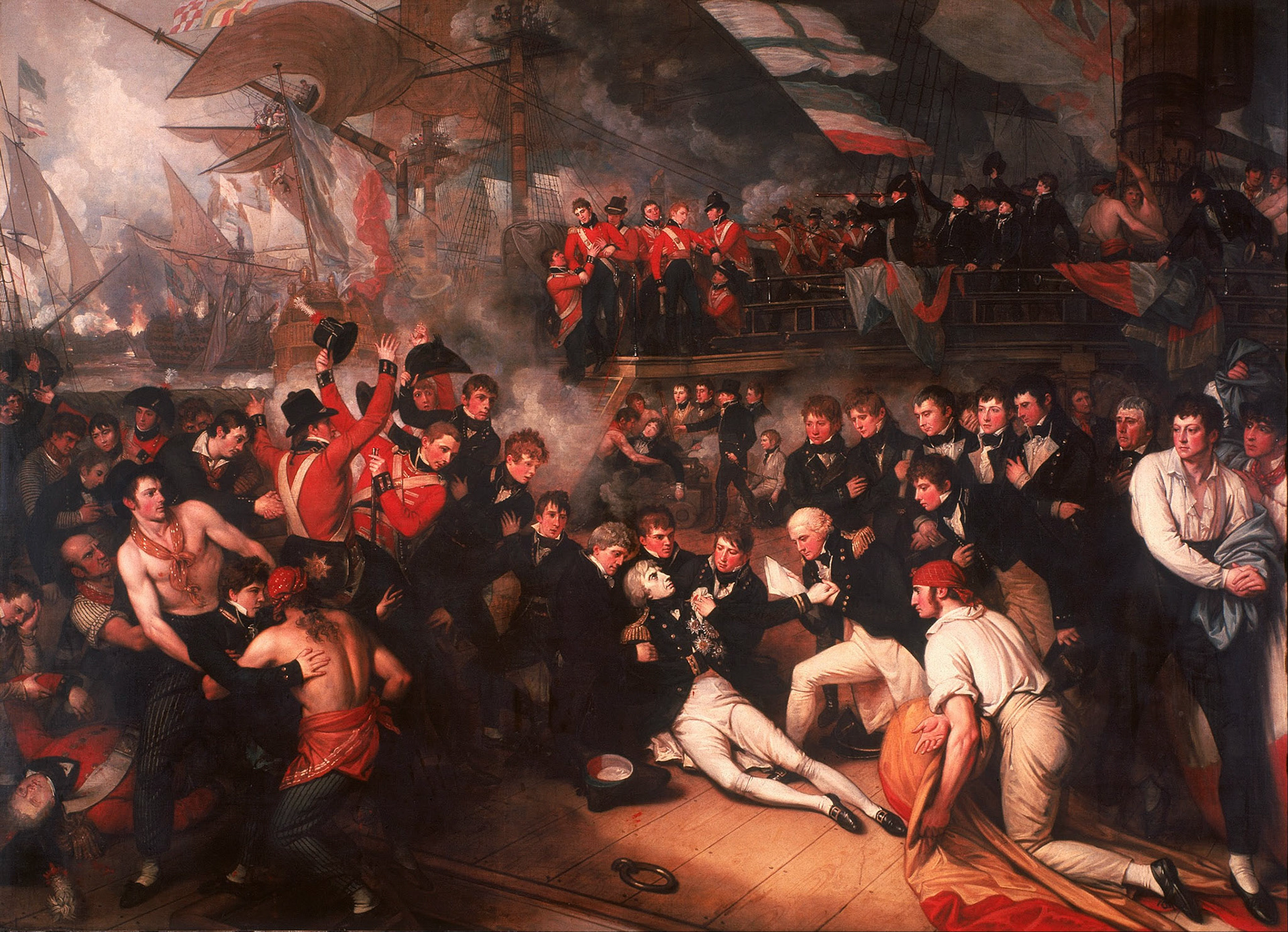 Benjamin West, The Death of Nelson (1806) Walker Art Gallery