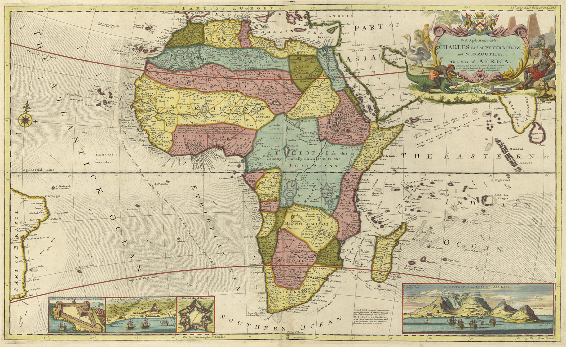 Herman Moll, Map of Africa (1710)