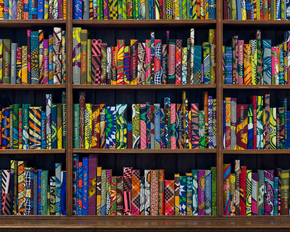Yinka Shonibare MBE, The British Library (2014) shelves
