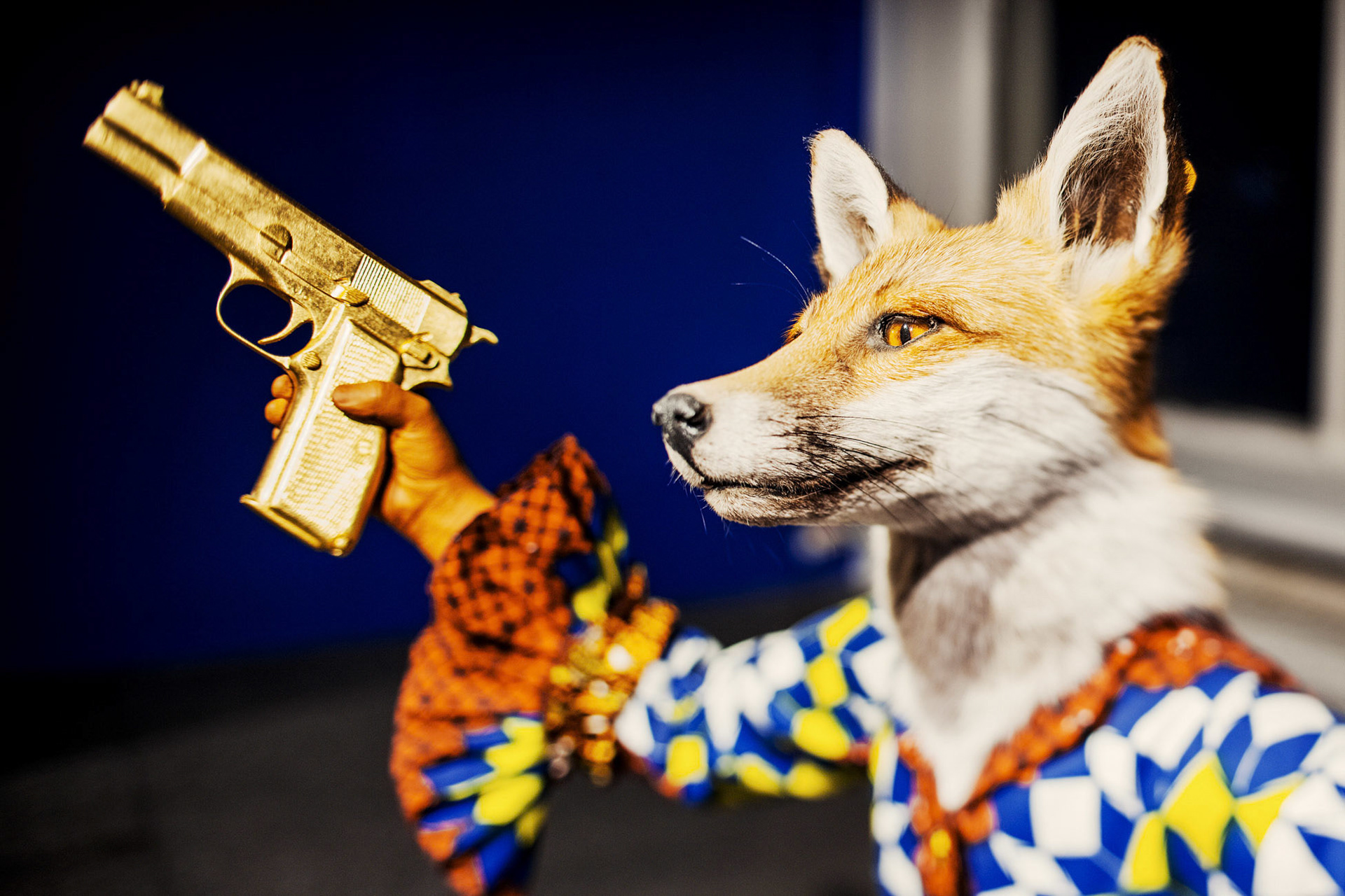 Yinka Shonibare, Revolution Kid (fox girl) (2012) detail