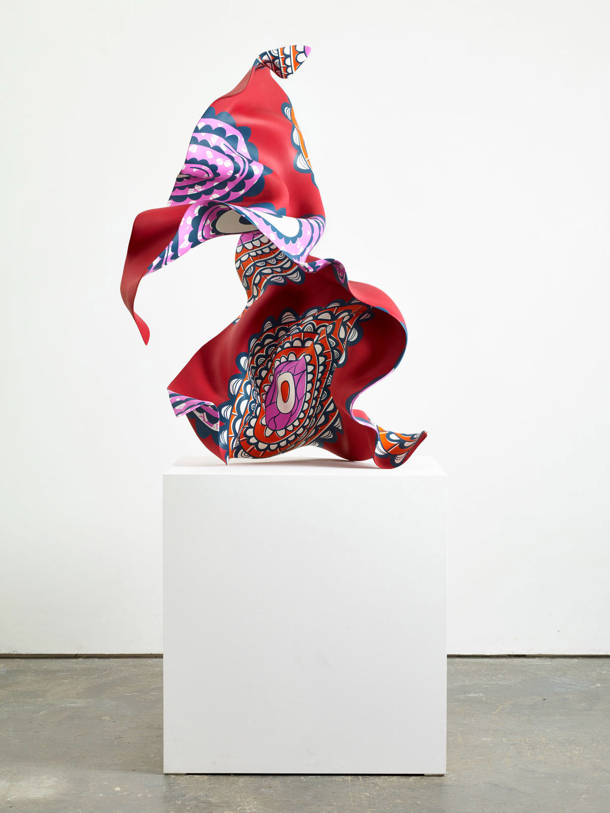 Yinka Shonibare, Material II (2018) painted bronze, 99cm high