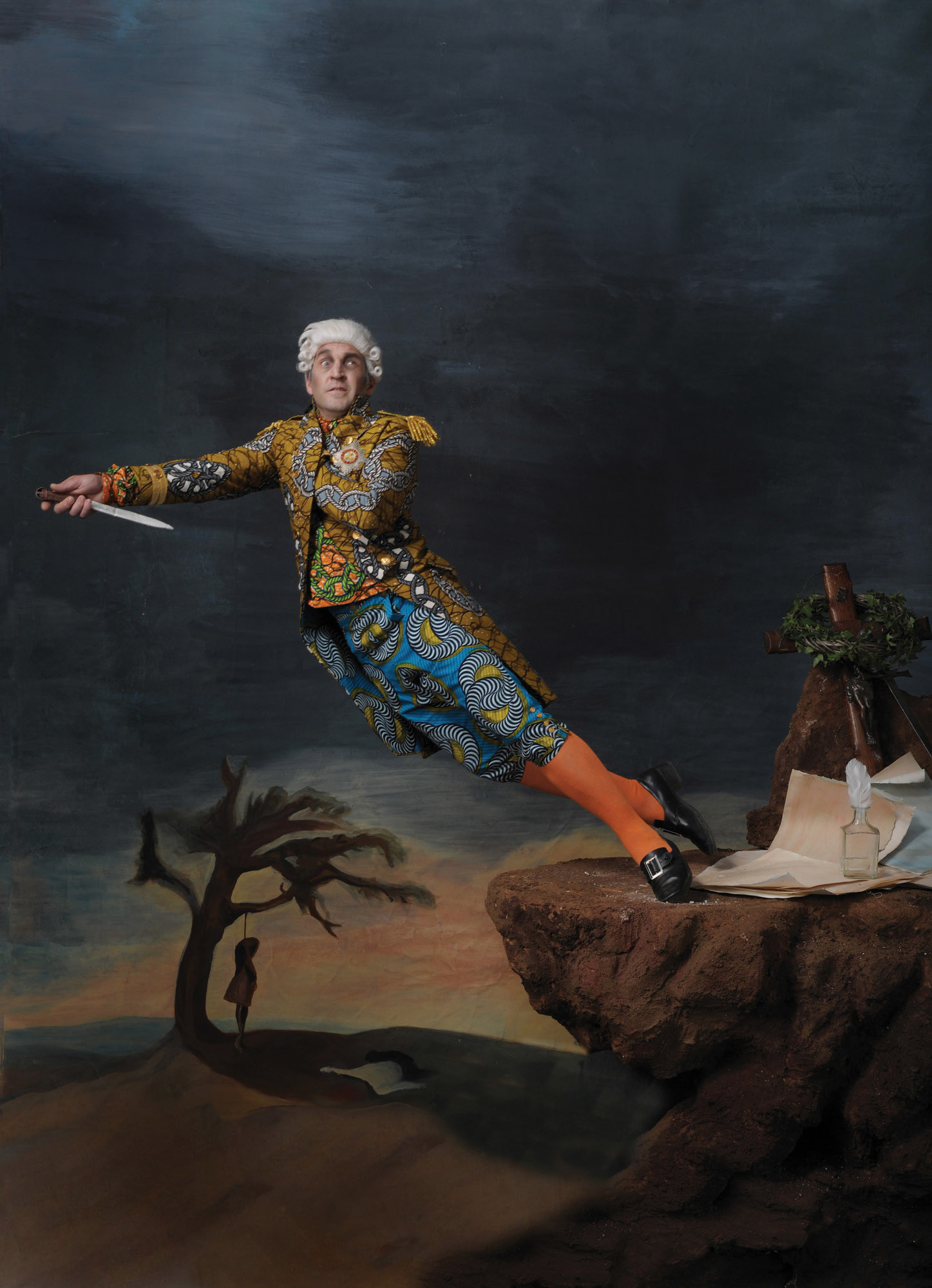 Yinka Shonibare, Fake Death Picture 1 (2011) Digital chromogenic print