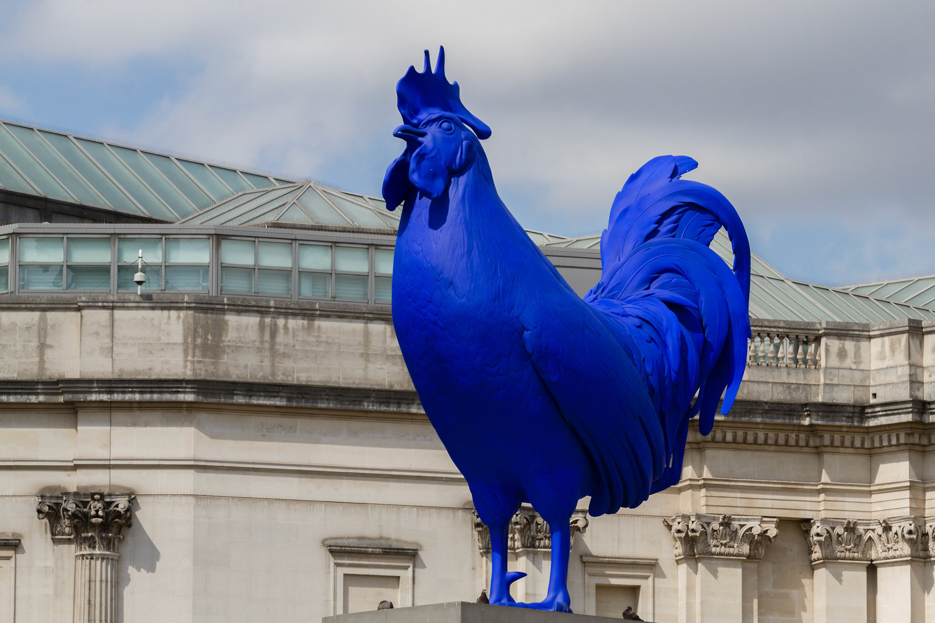 Katharina Fritsch, Hahn-Cock (2013) Fourth Plinth, Trafalgar Square