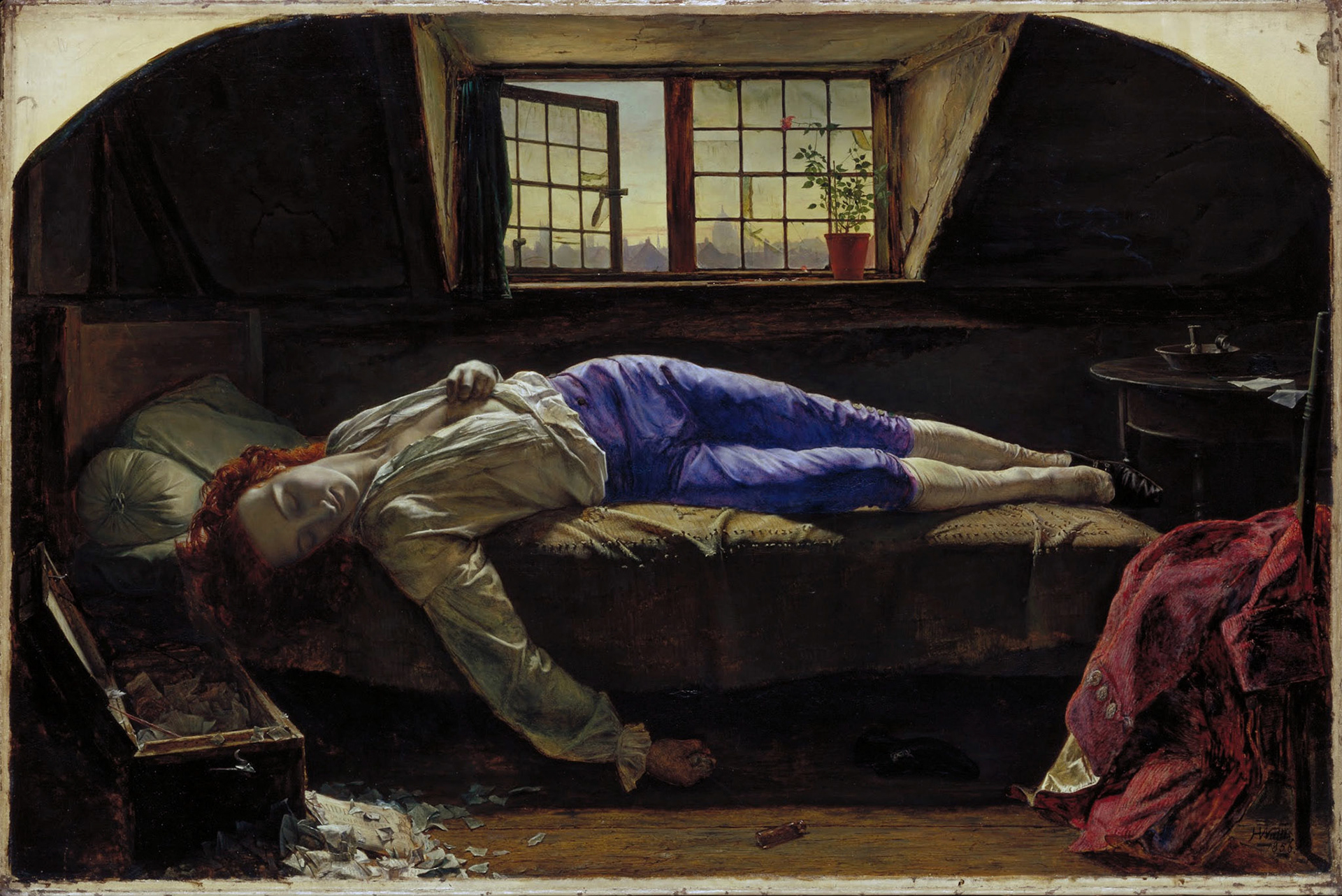 Henry Wallis, Chatterton (RA 1856) Tate