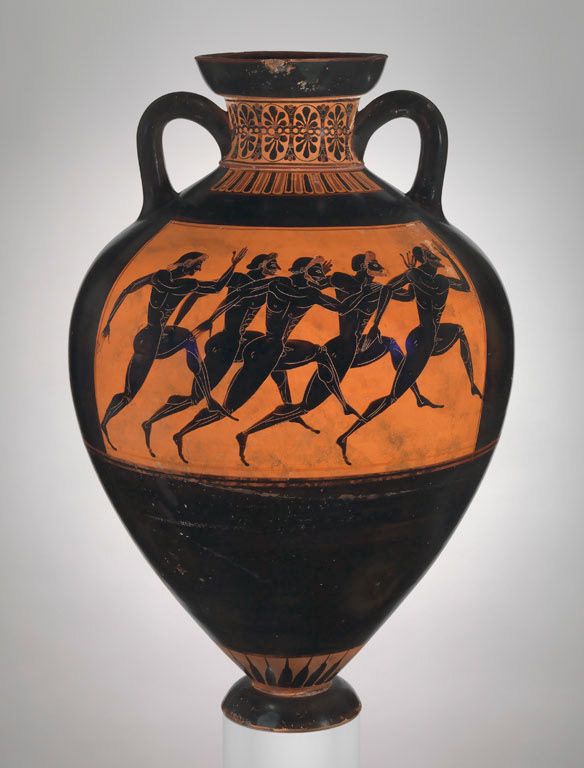 Panathenaic amphora, (c.530 BCE) Metropolitan Museum