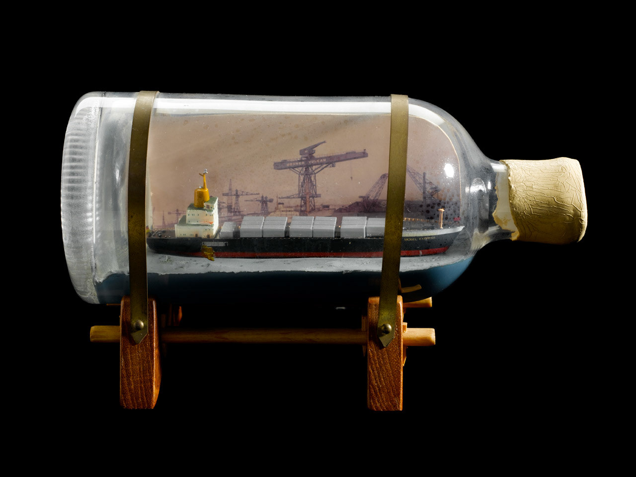 Container ship in a bottle (c.1969) NMM AAA0049