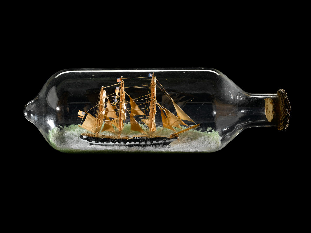 Ship in a bottle (Erebus) (C20th) NMM AAC0001