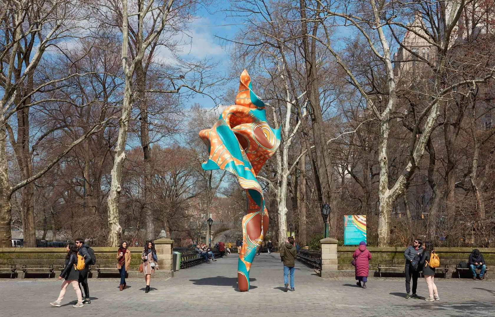 Yinka Shonibare, Wind Sculpture (SG) I (2018) Doris C Freedman Plaza, New York
