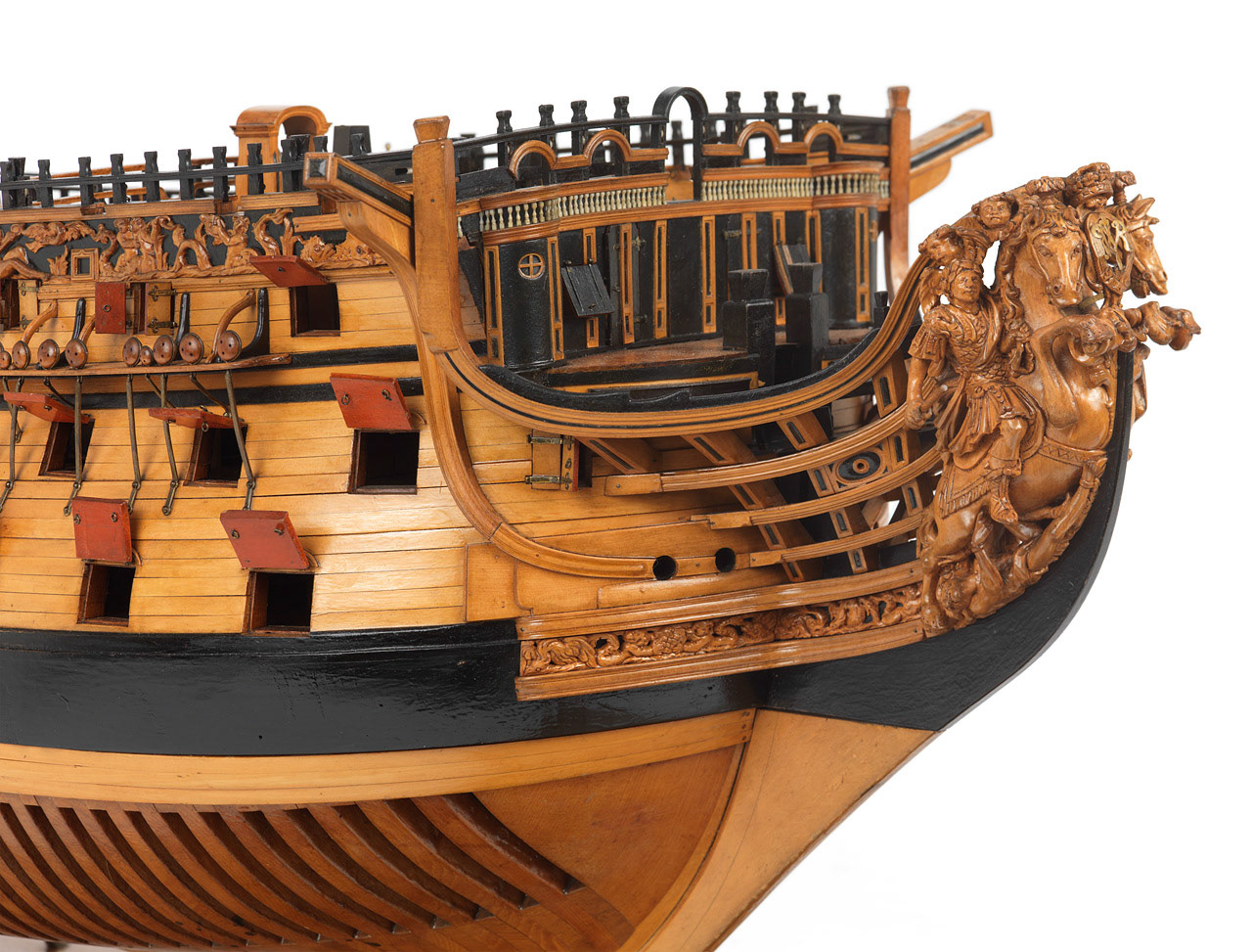 Navy Board style model of the ‘Royal William’ (c.1719) bow