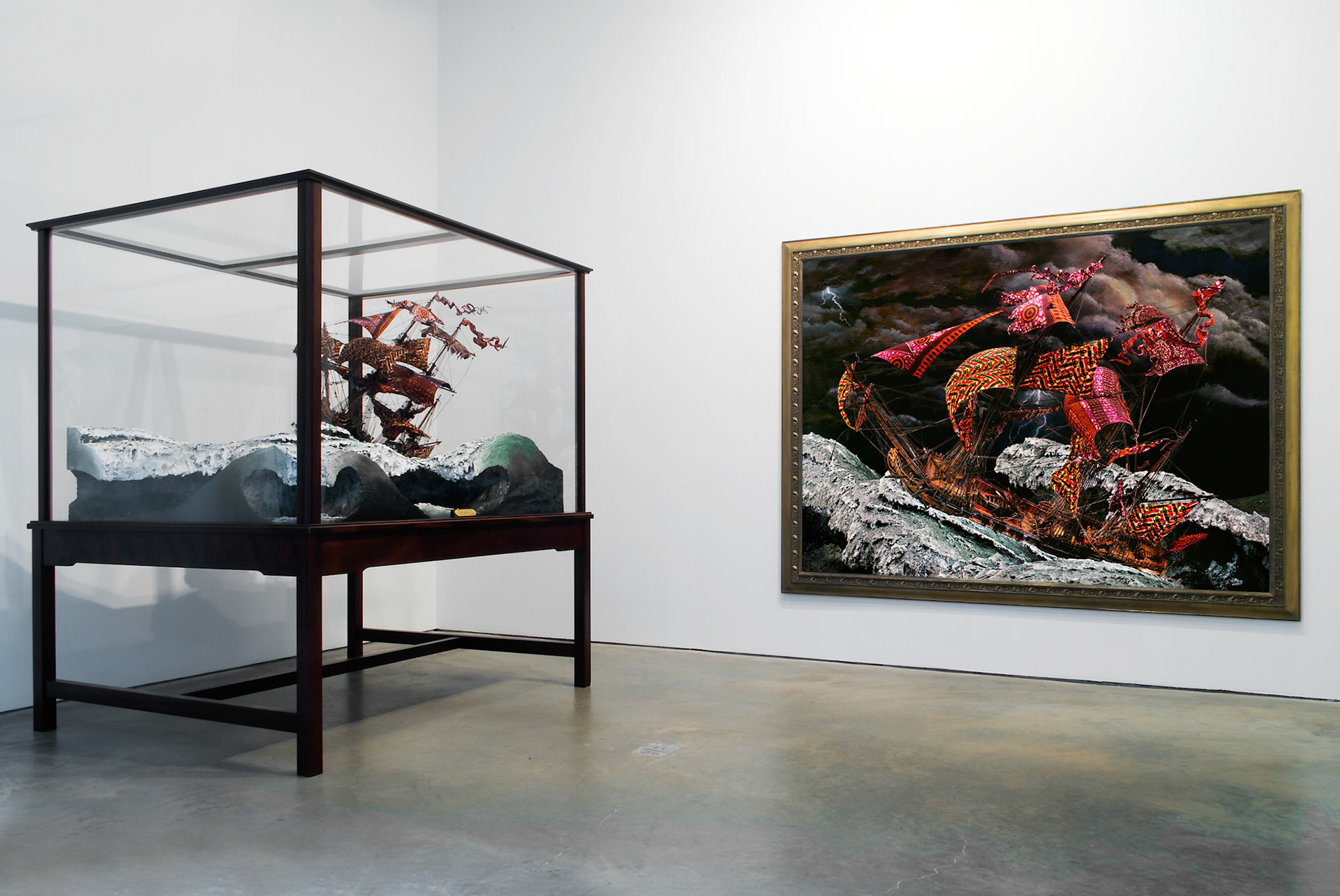 Yinka Shonibare, La Meduse (2008) vitrine and C-type print
