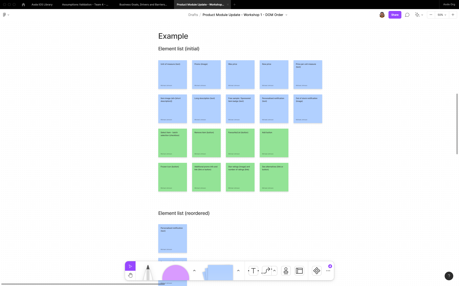 Workshop example in Figjam