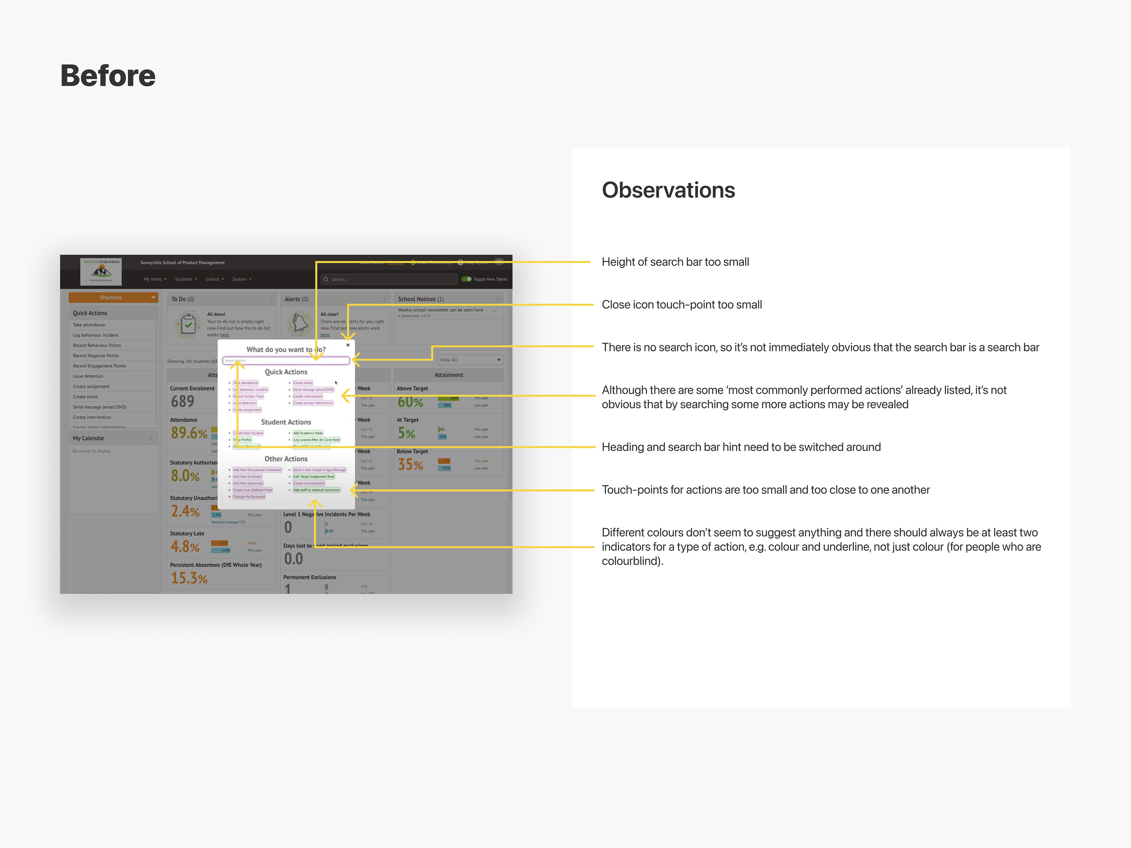 Task Search Feature | Observations