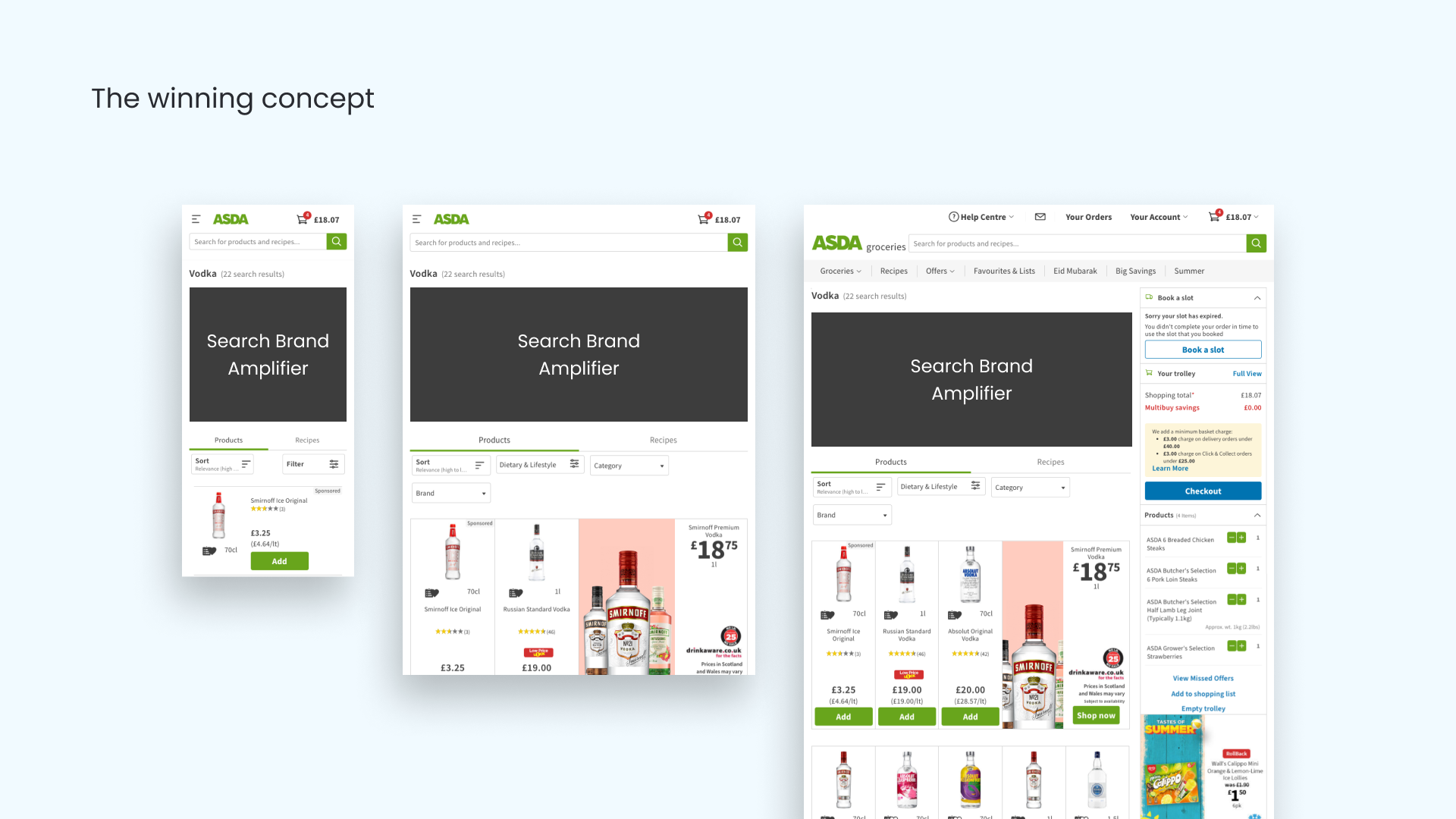 The winning concept mockup across three devices