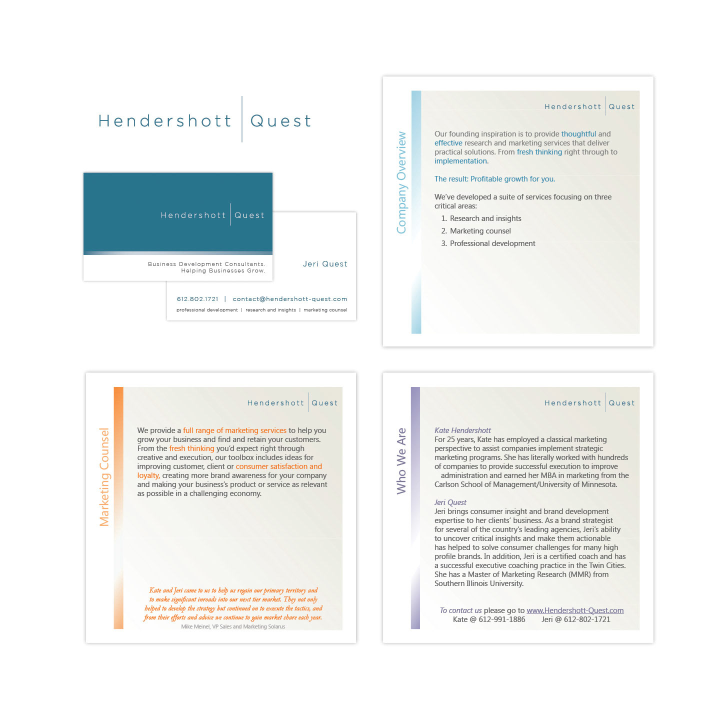 Identity system for a consulting group.
