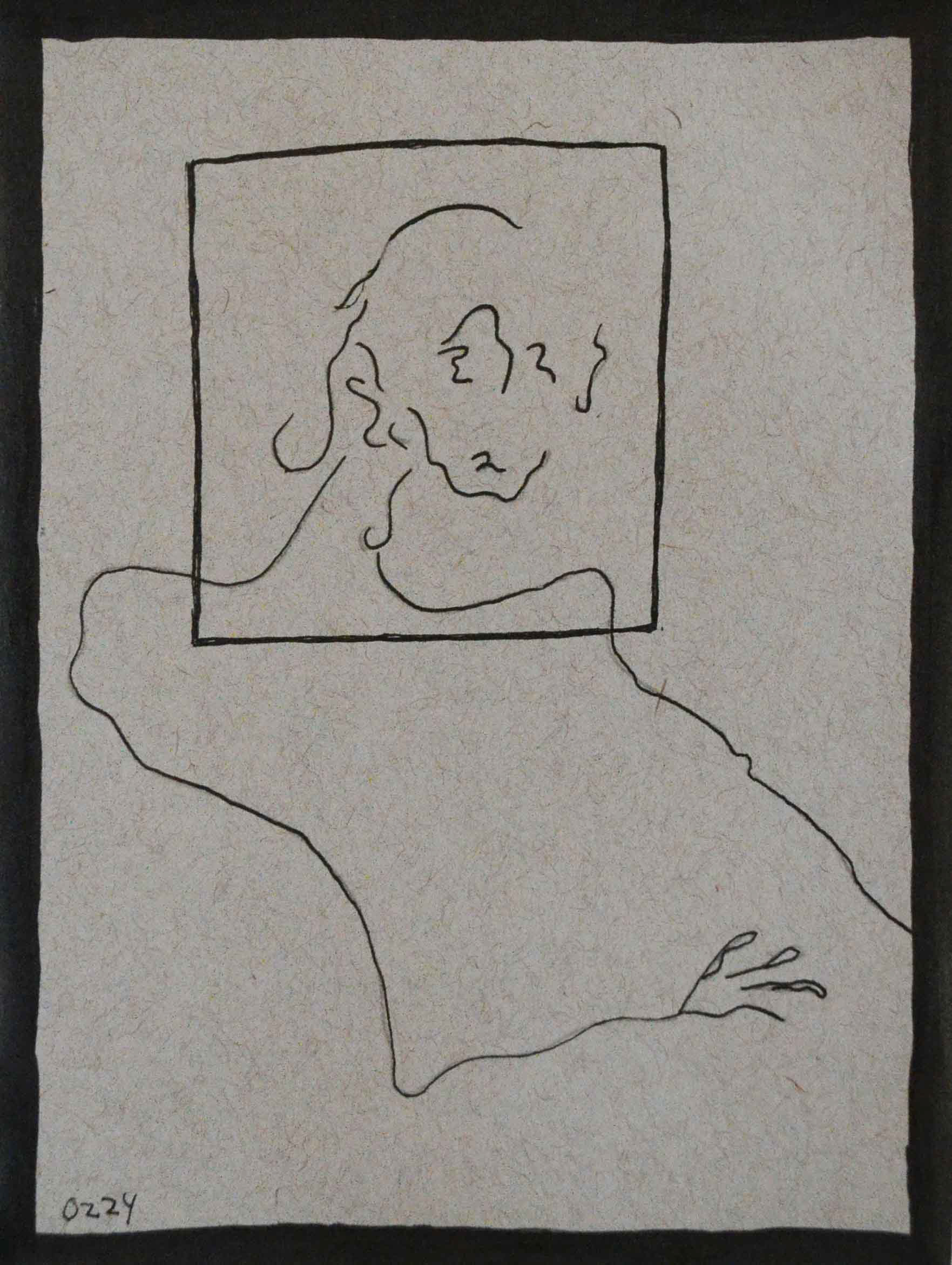 Boxed, inkt op papier, 2019