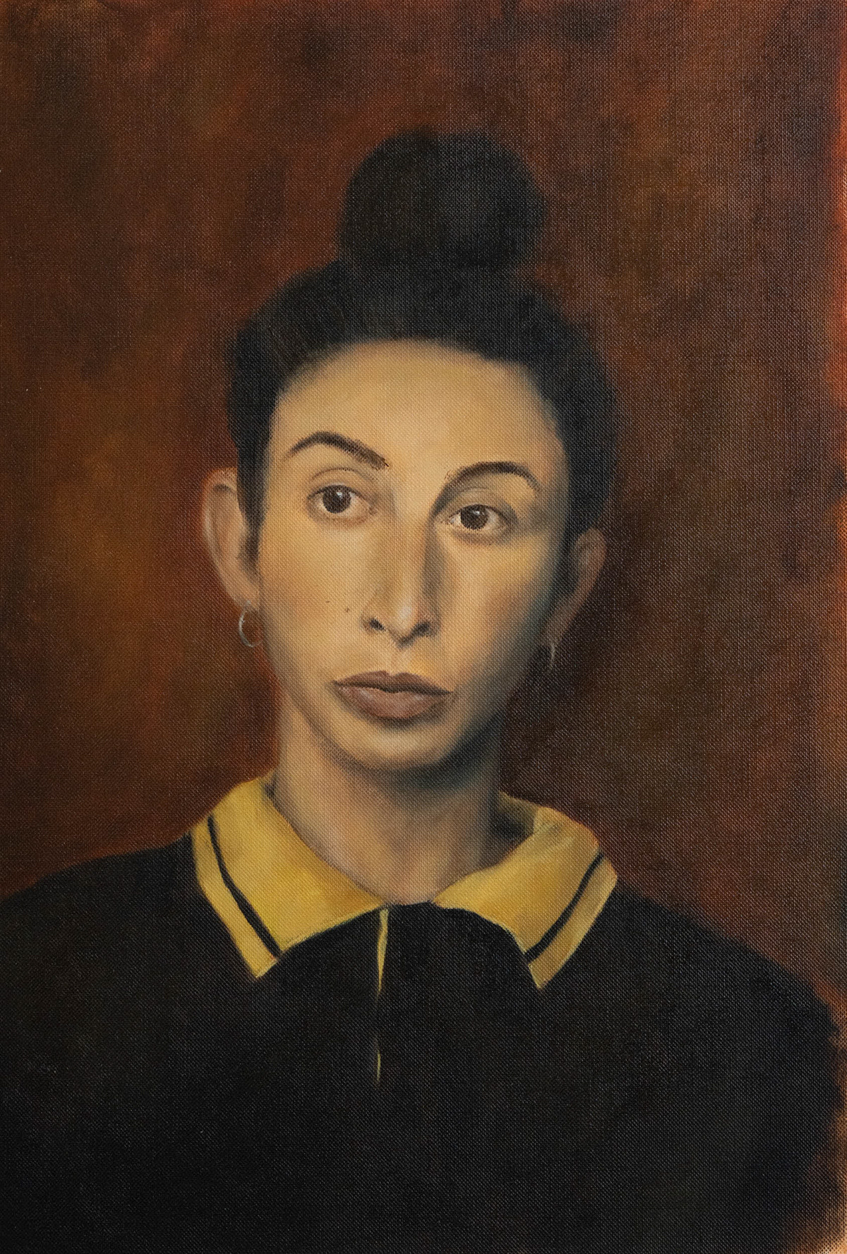 Sarah Rose, 2022, oil on paper, 29 x 21 cm