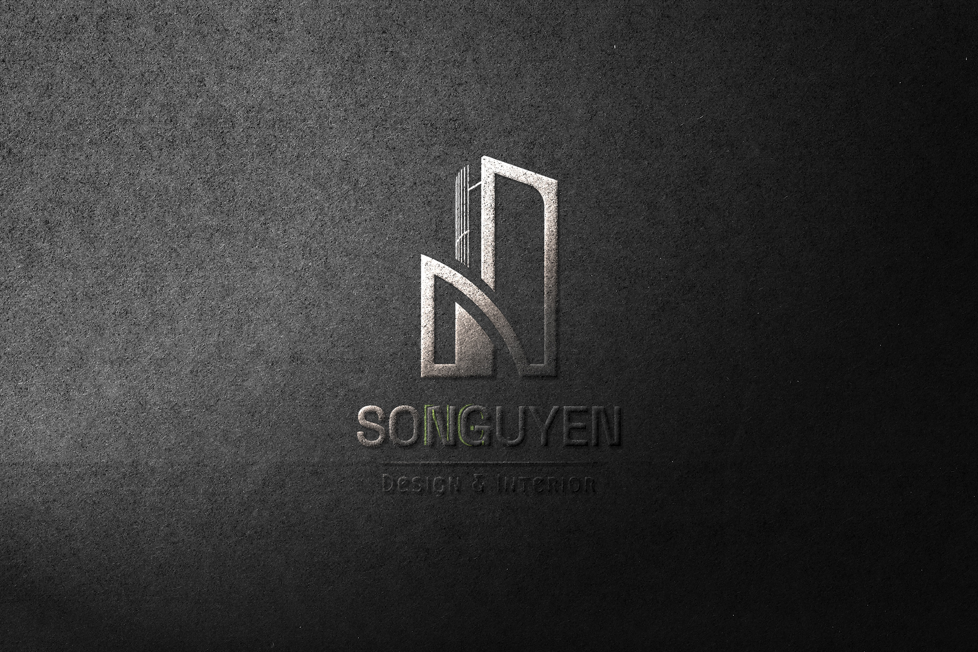 Logo in với chất liệu Nhũ vàng, nổ nổi trên bề mặt