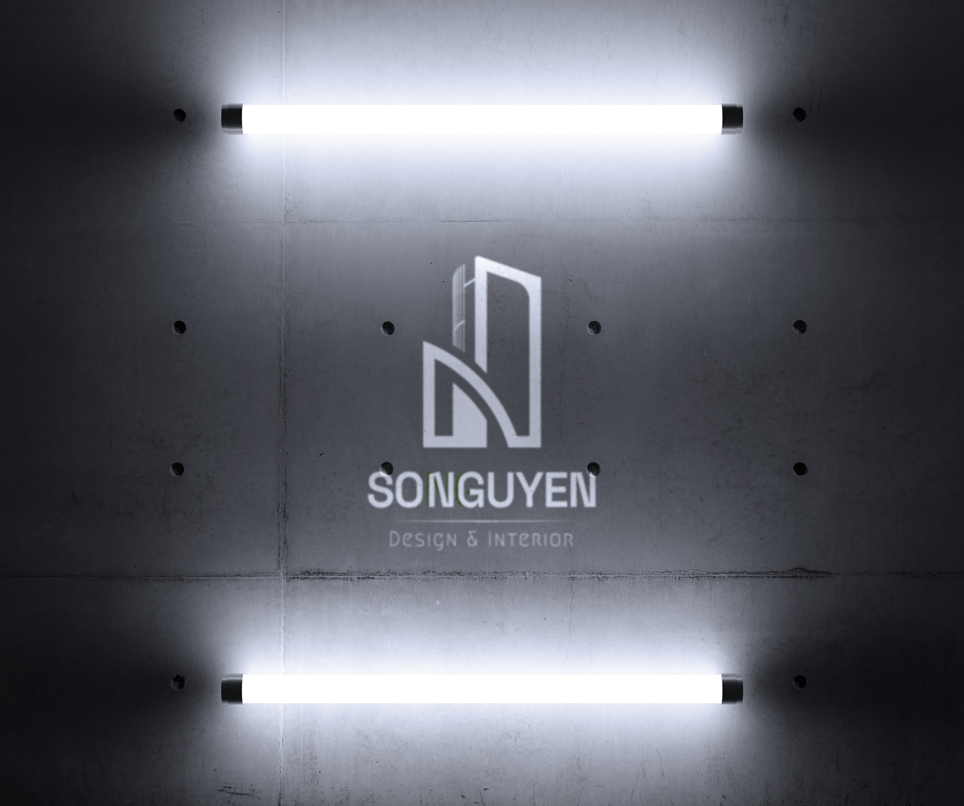Logo đơn sắc Âm bản