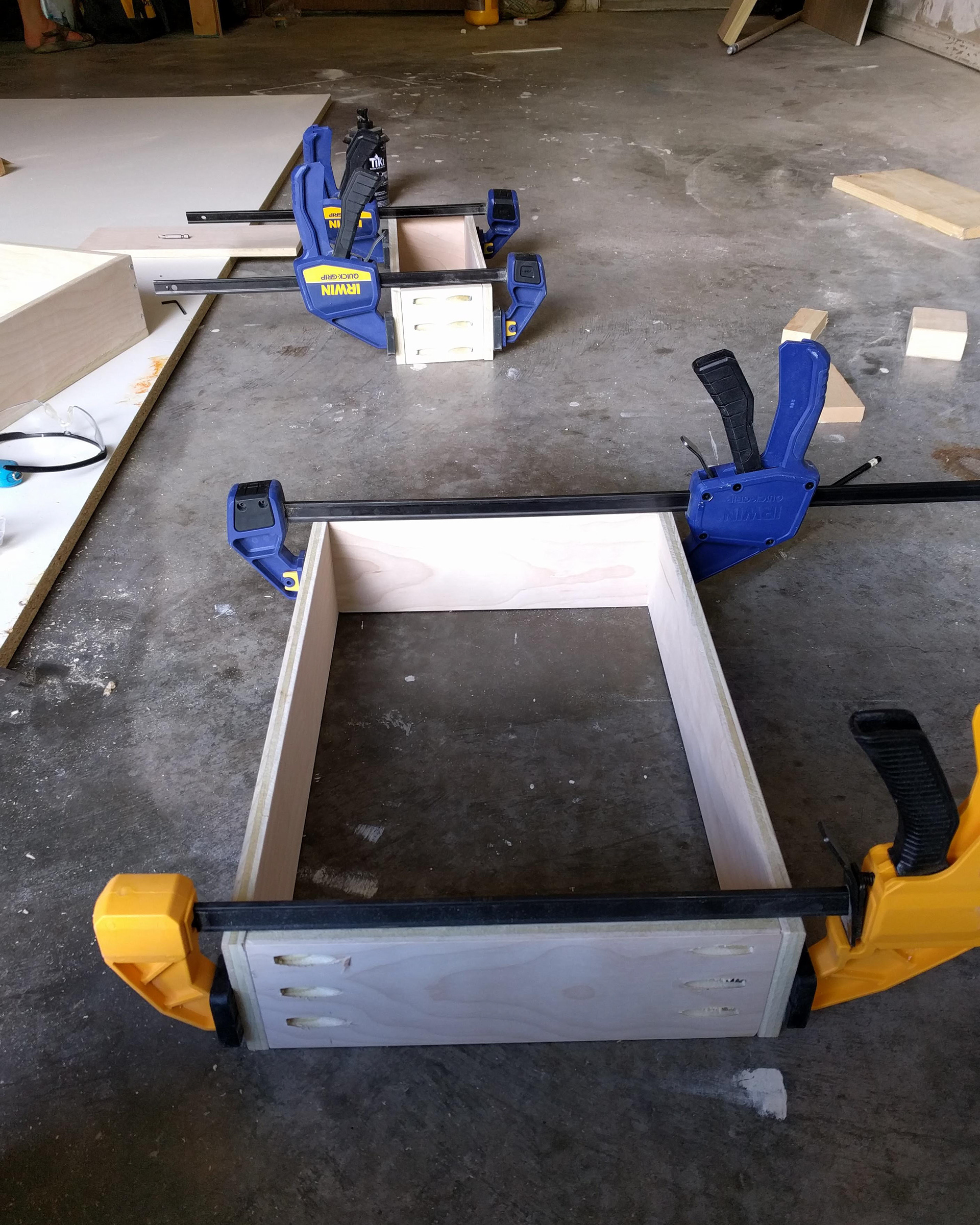 Building drawers.