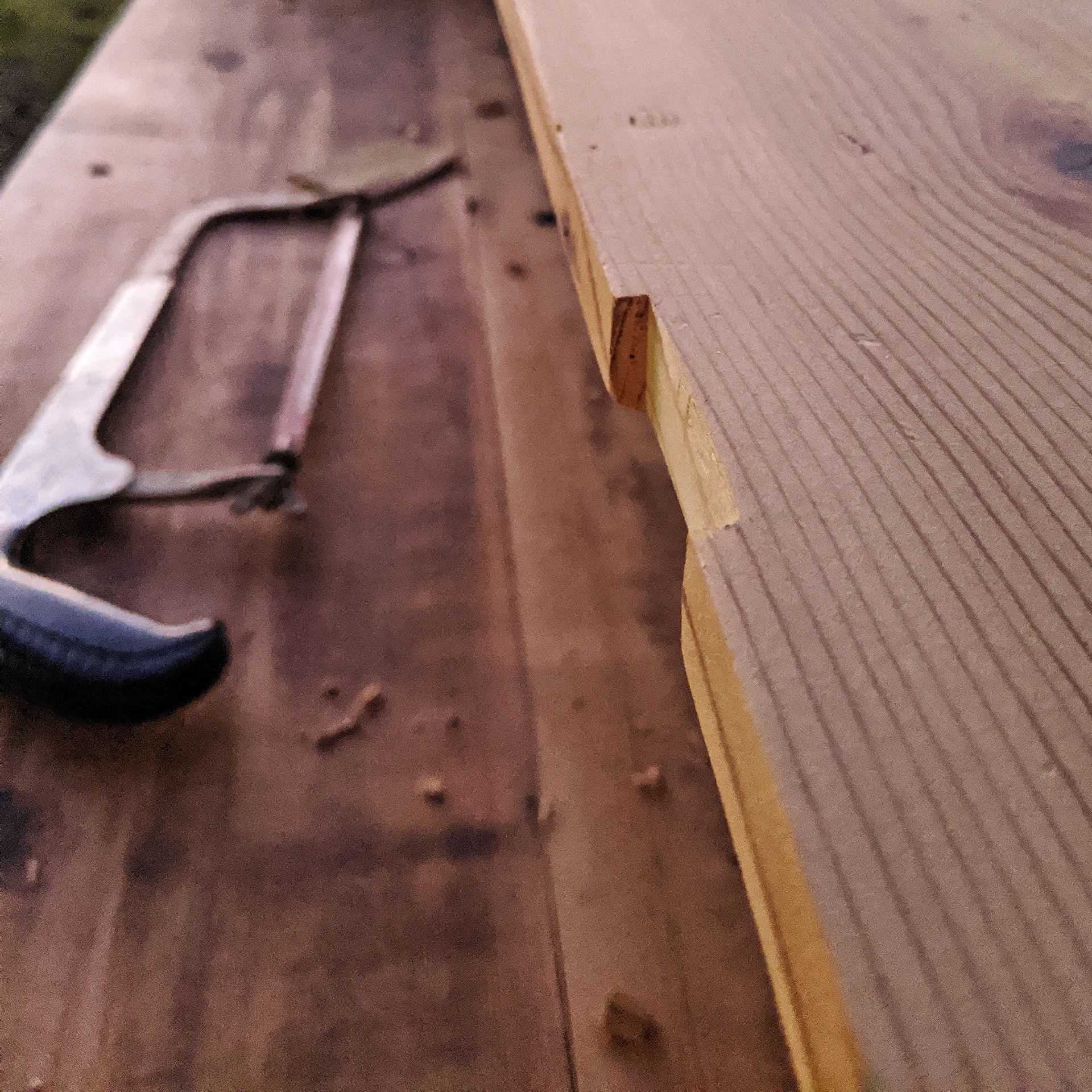Cutting notches for the hinges.