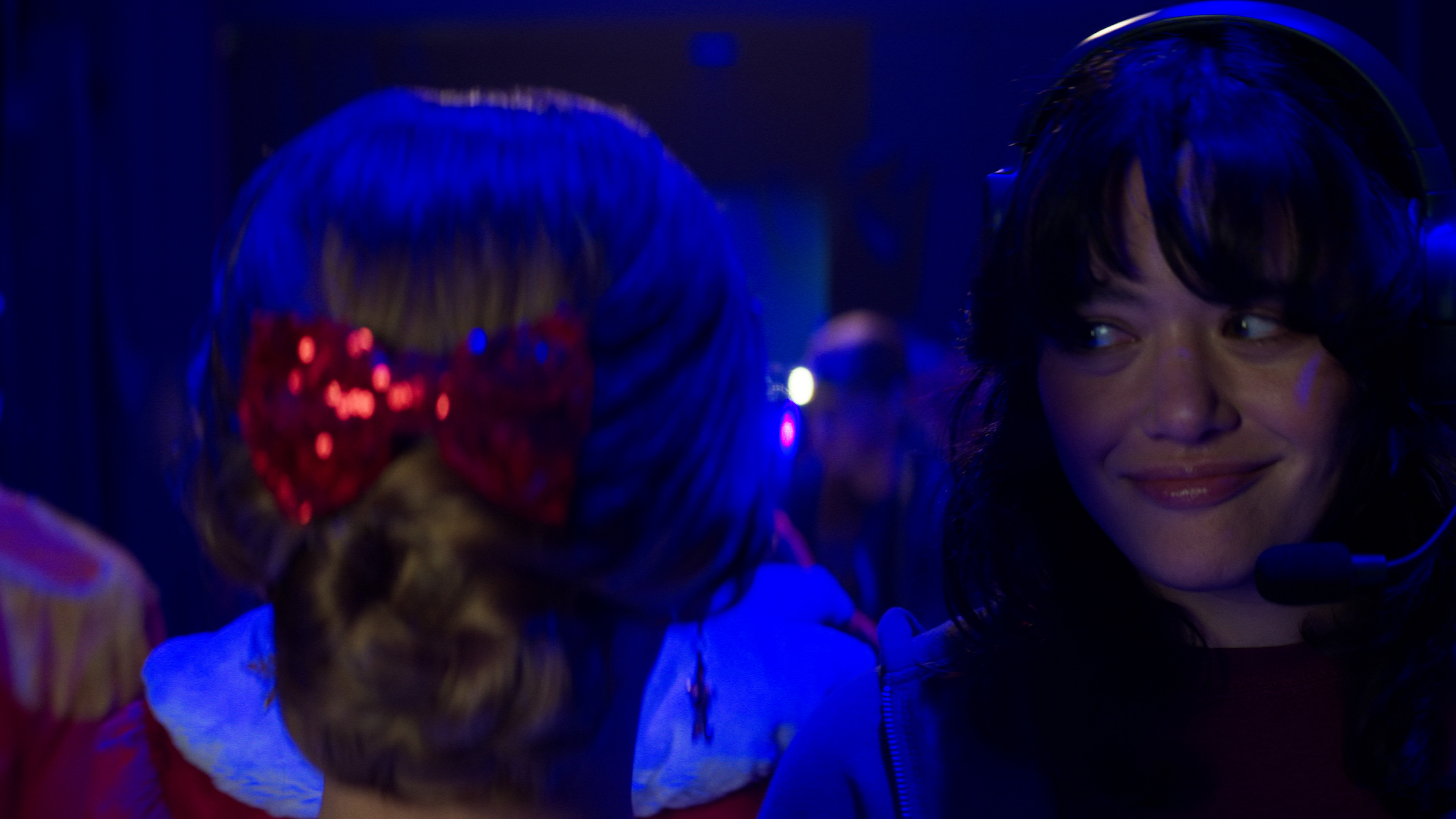 Remove lens flare over bangs: after