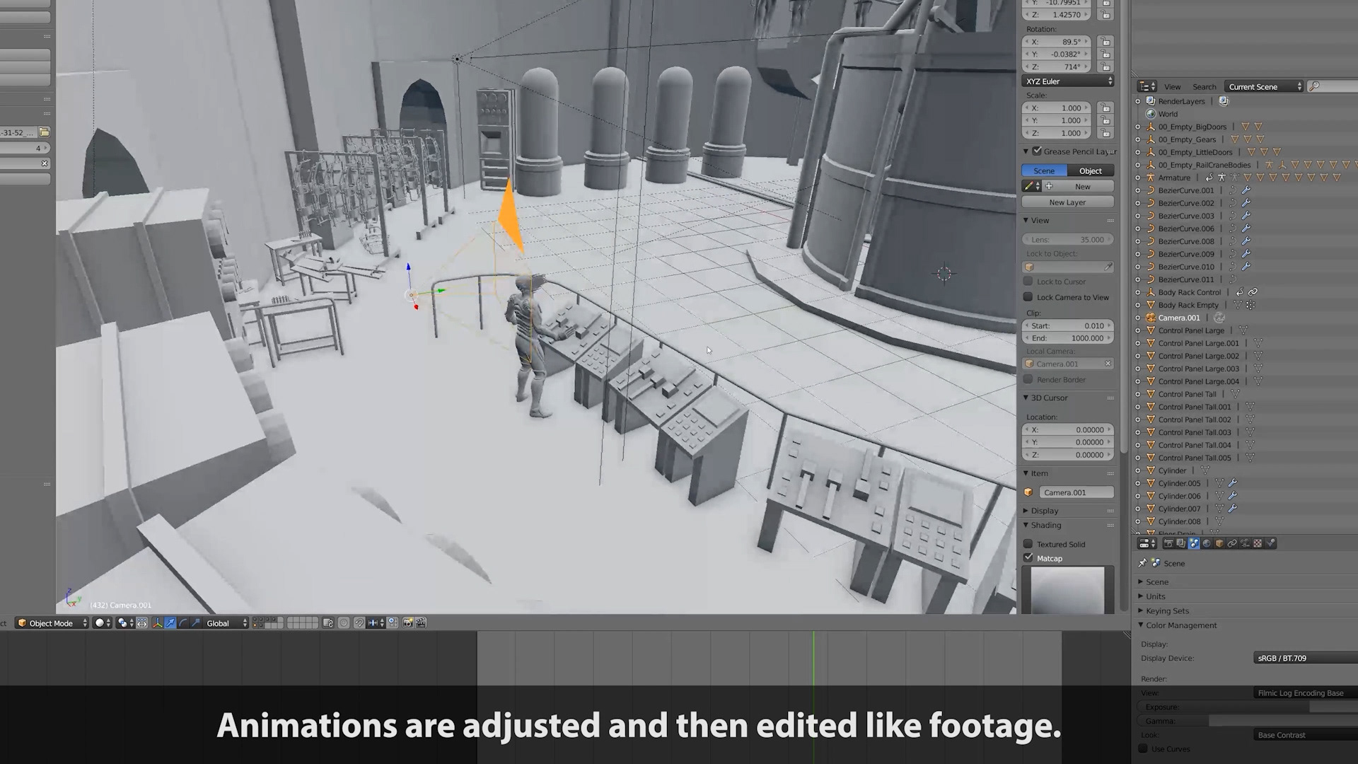 Animation data exported from Unity to other 3D software.