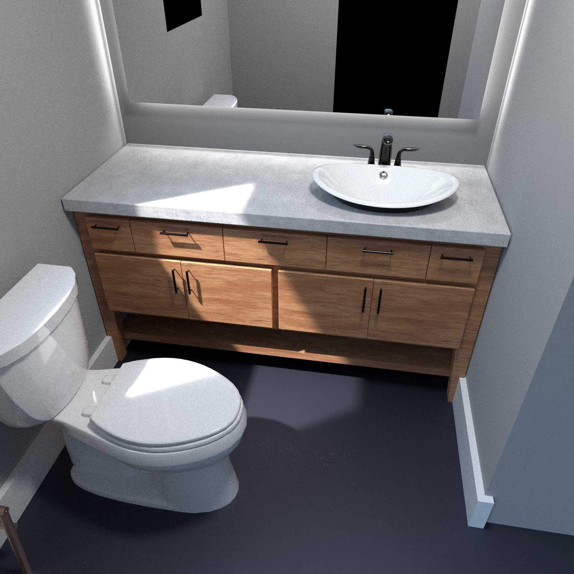 Later design 3D render.