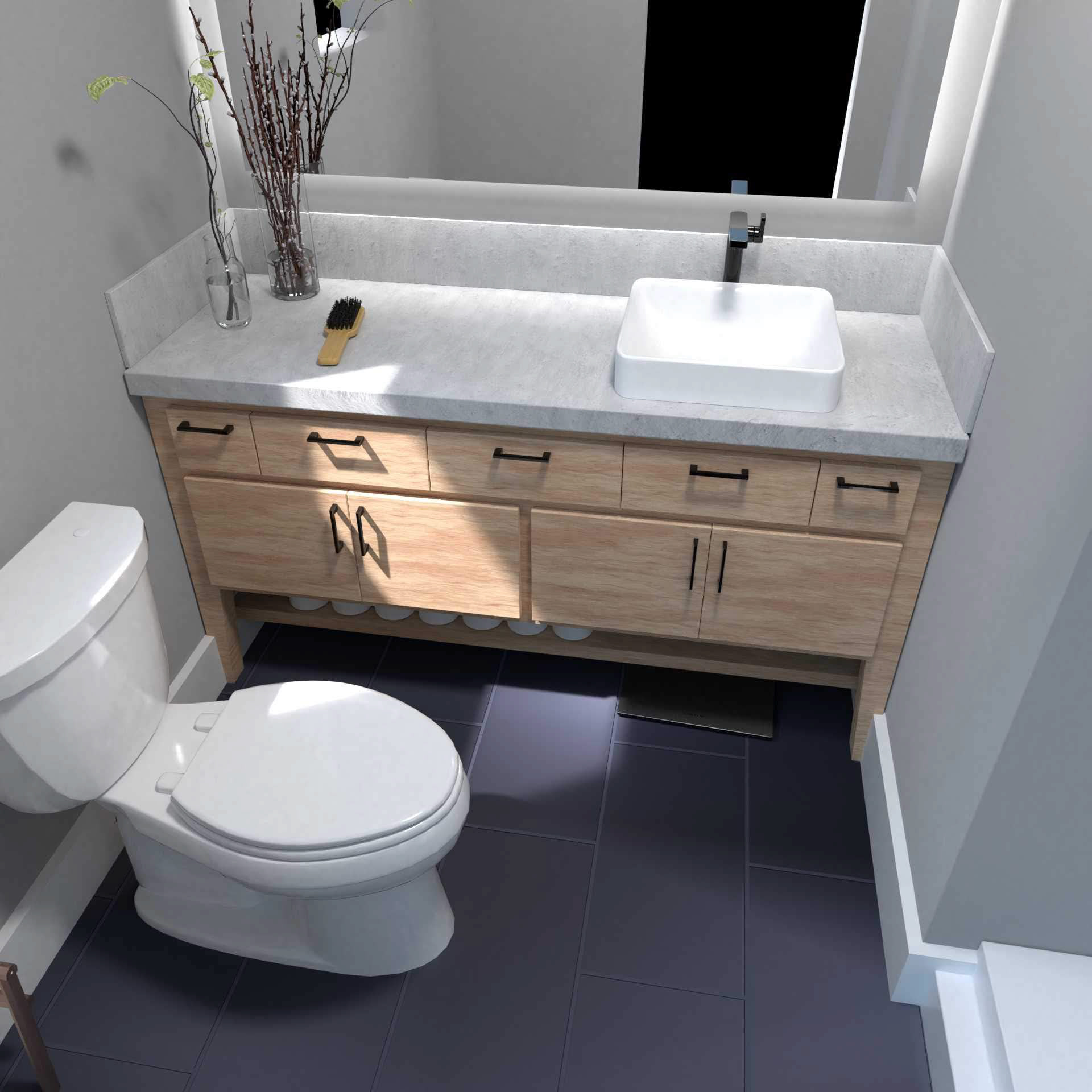 Later design 3D render.