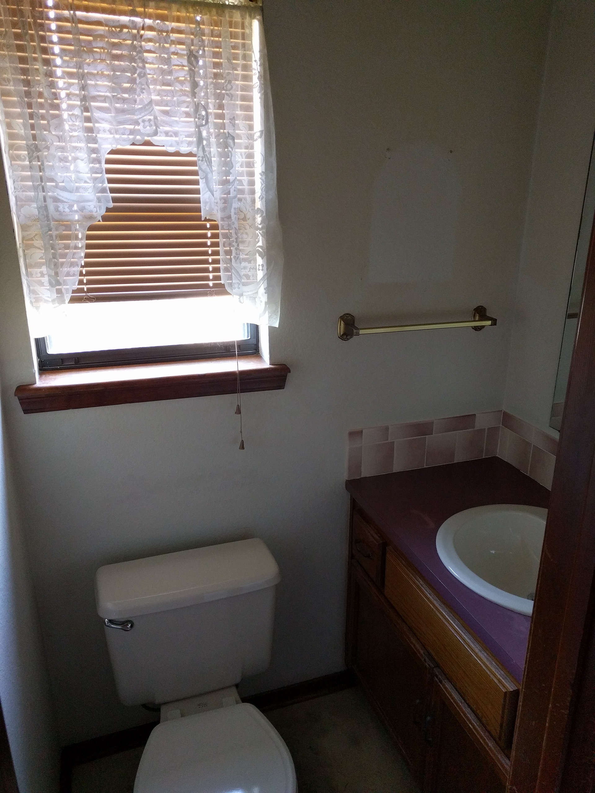 Main bathroom before remodel.