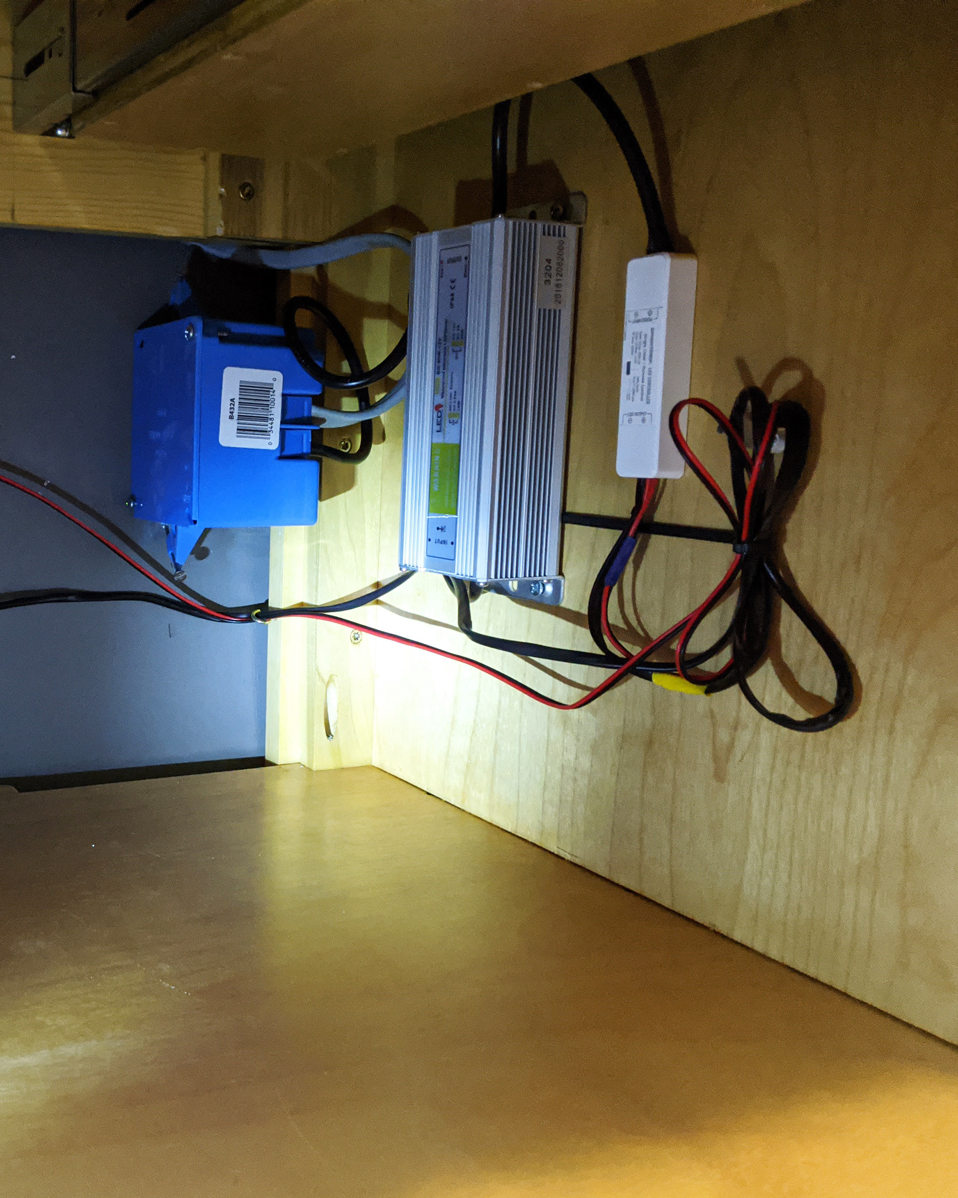 Running wiring for LED backlight.