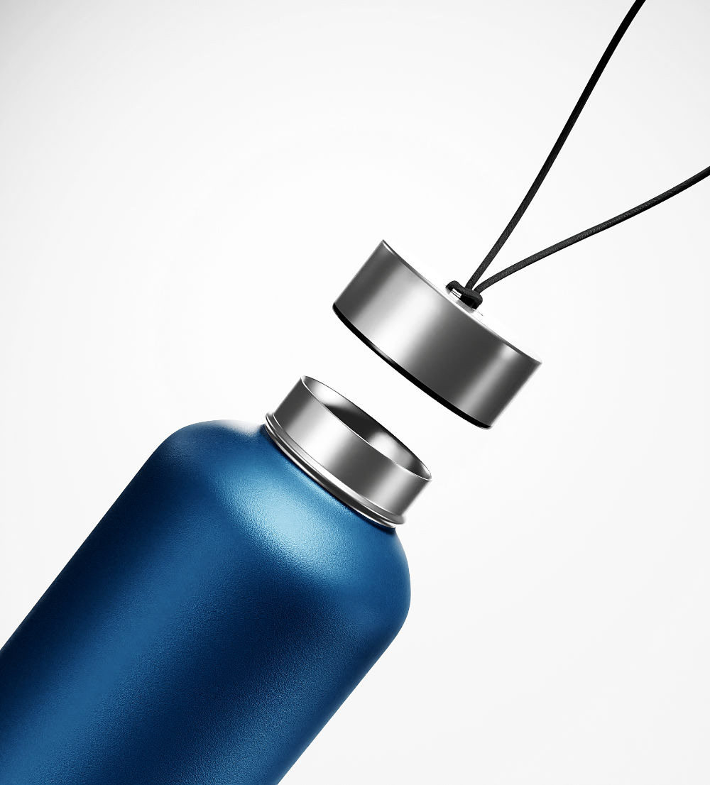 Steel 3D bottle model