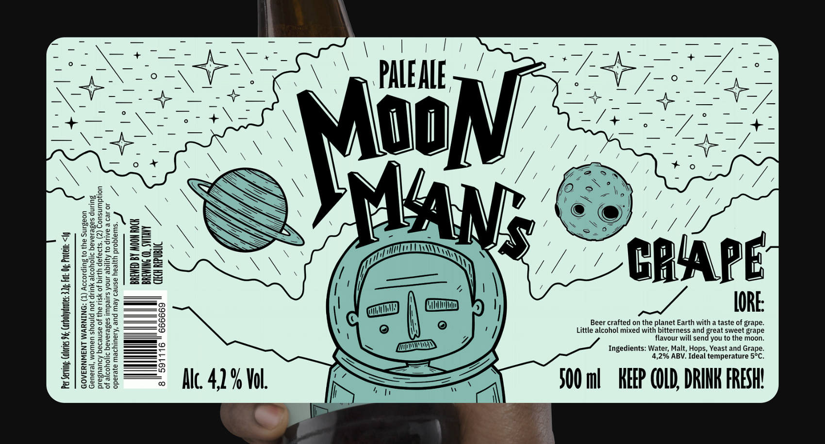 Beer brand label design
