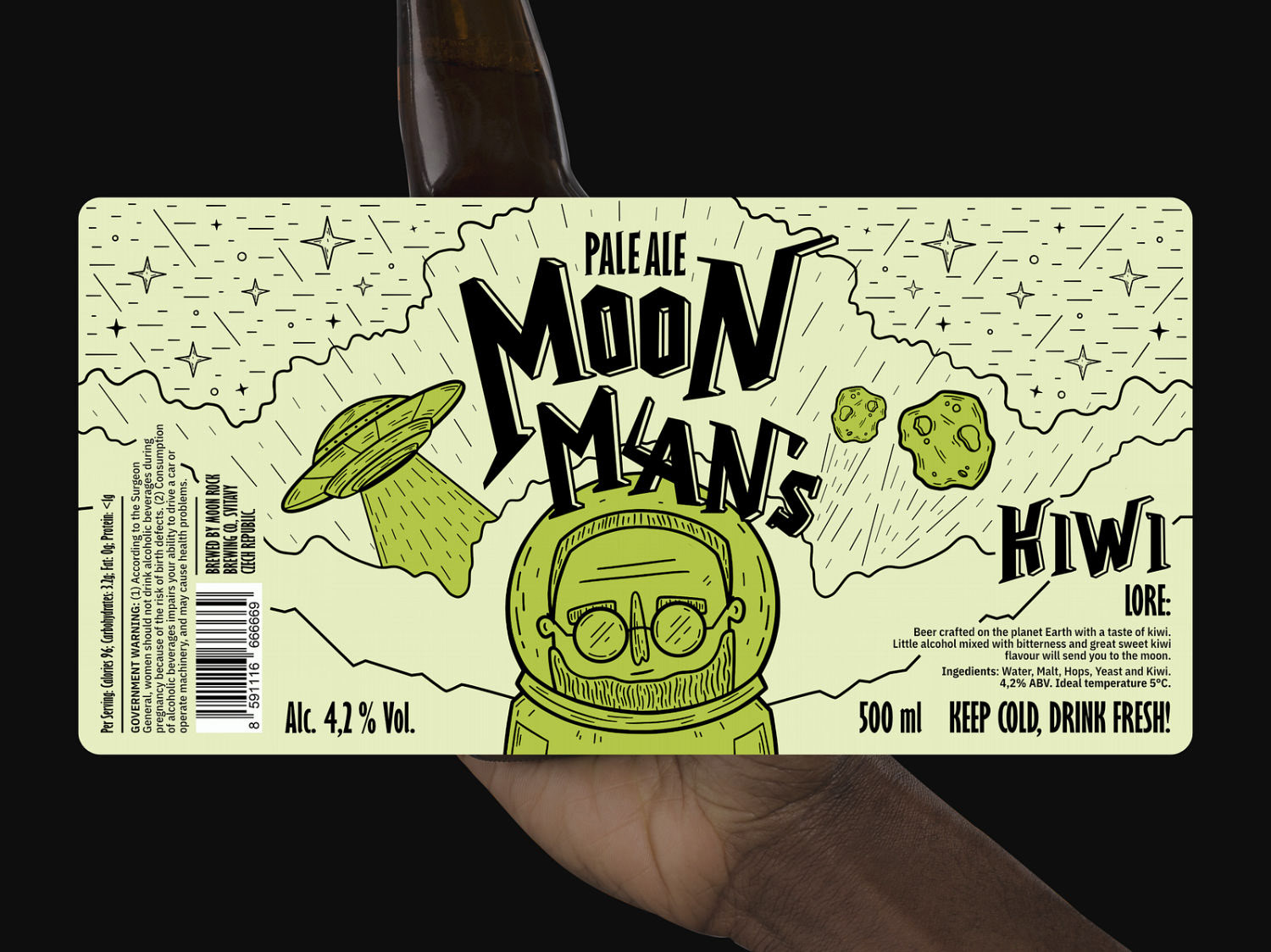 Beer brand label design