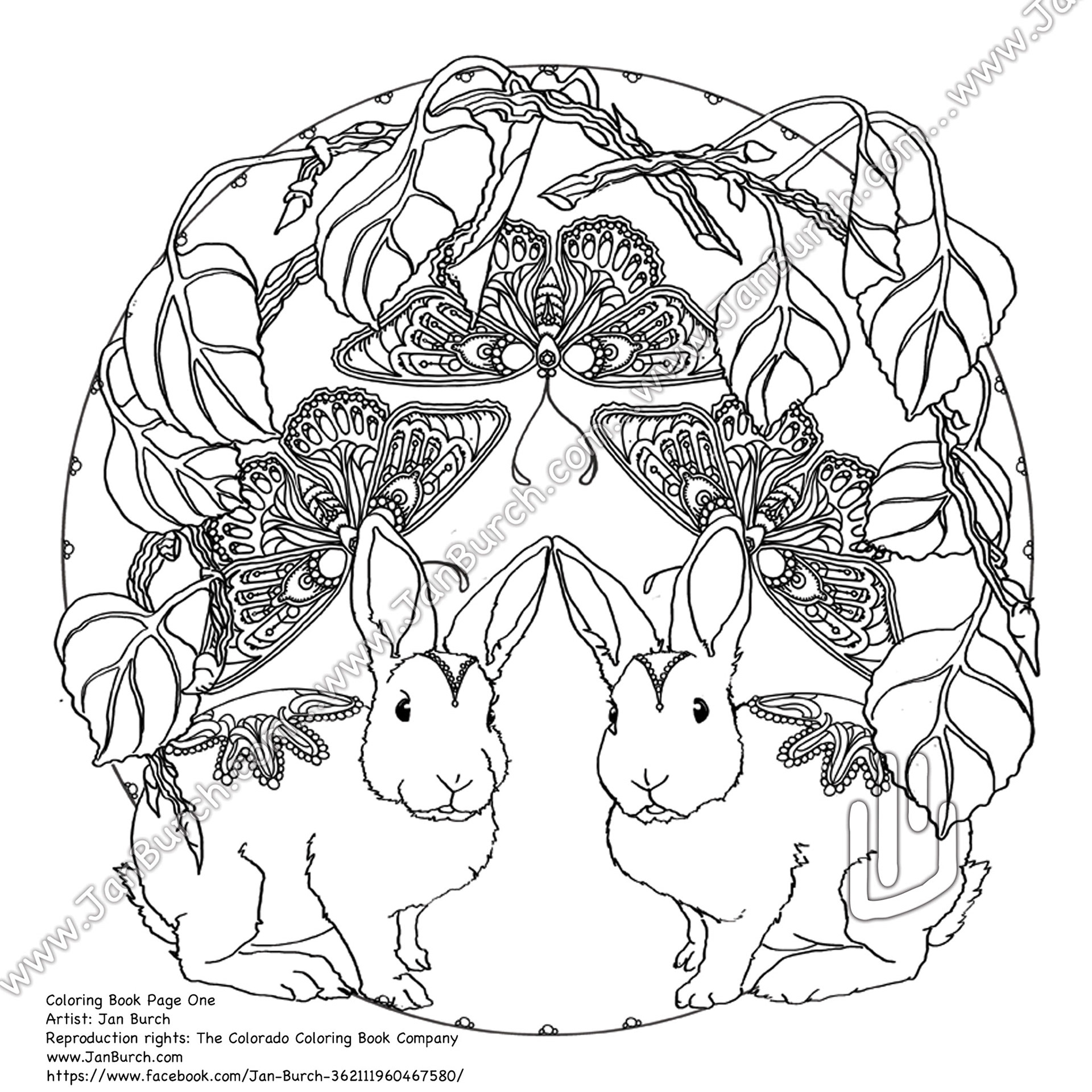 Drawing for coloring book page