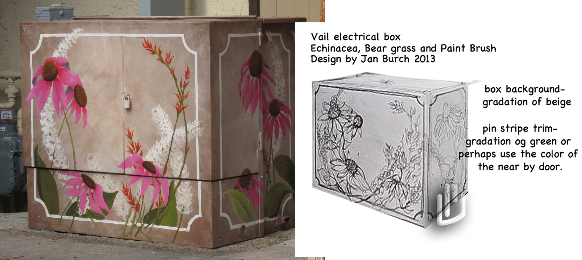 finished mural and original design submission