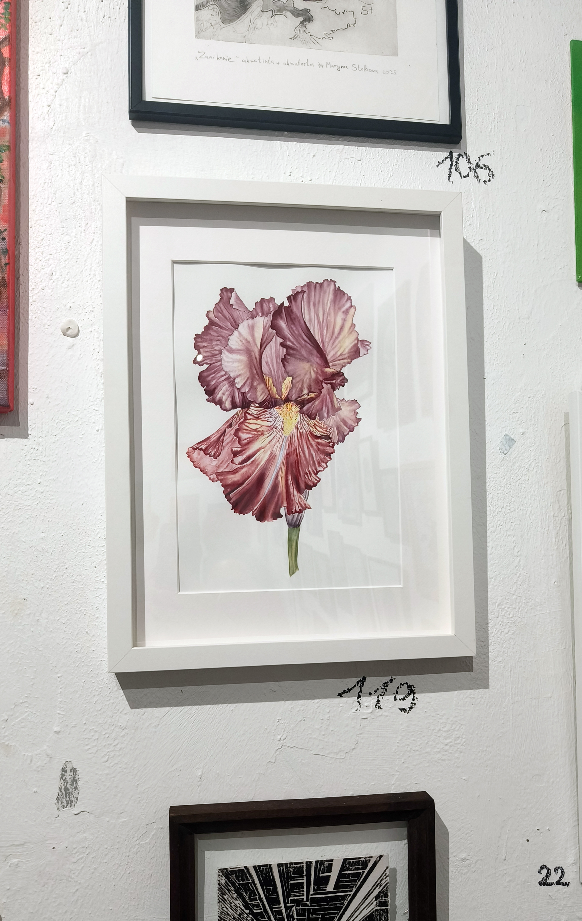 at the "Free Walls" exhibition. Art Space Tloom, curated by Flowerbed Gallery, Kyiv, Ukraine, 2025