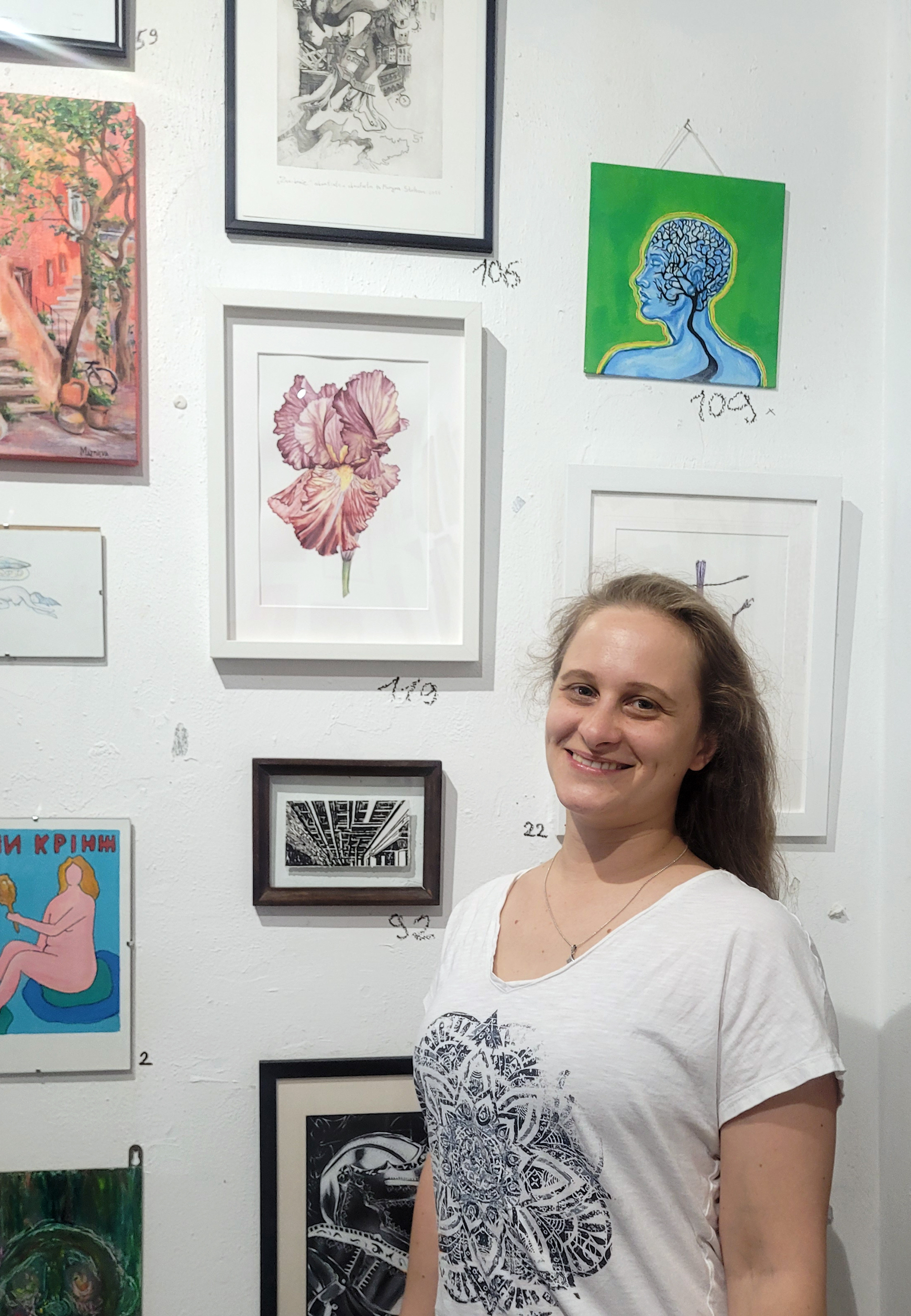 at the "Free Walls" exhibition. Art Space Tloom, curated by Flowerbed Gallery, Kyiv, Ukraine, 2025