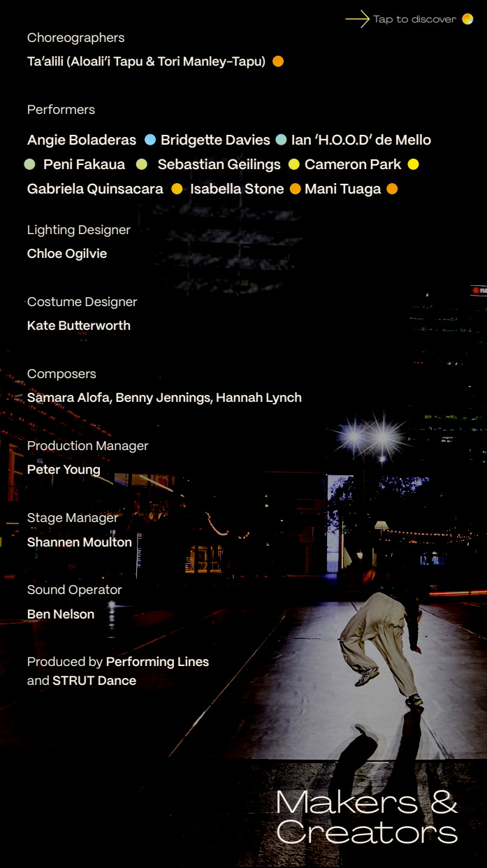 Credits page of e-program