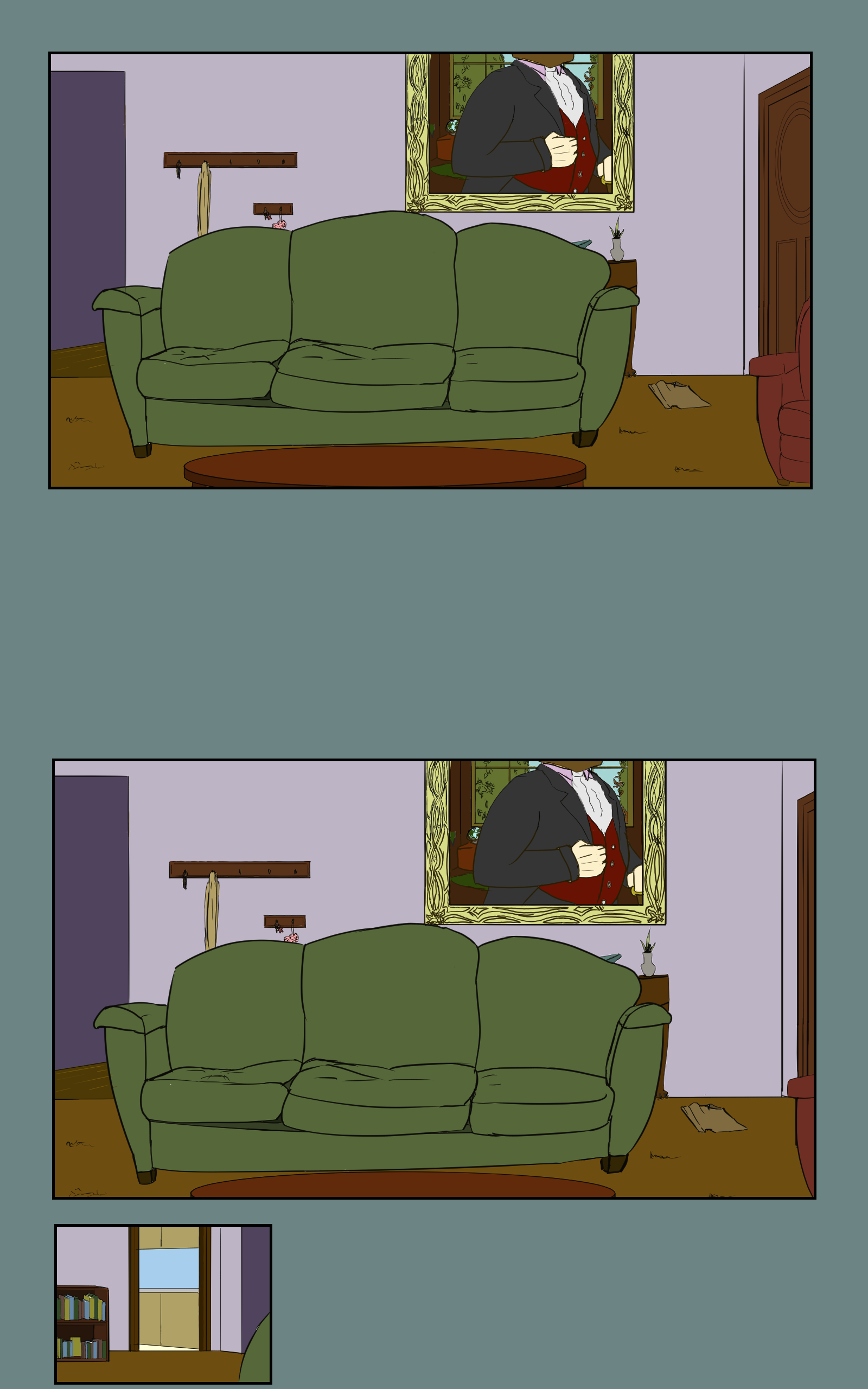 Their living room, as of Issue 3