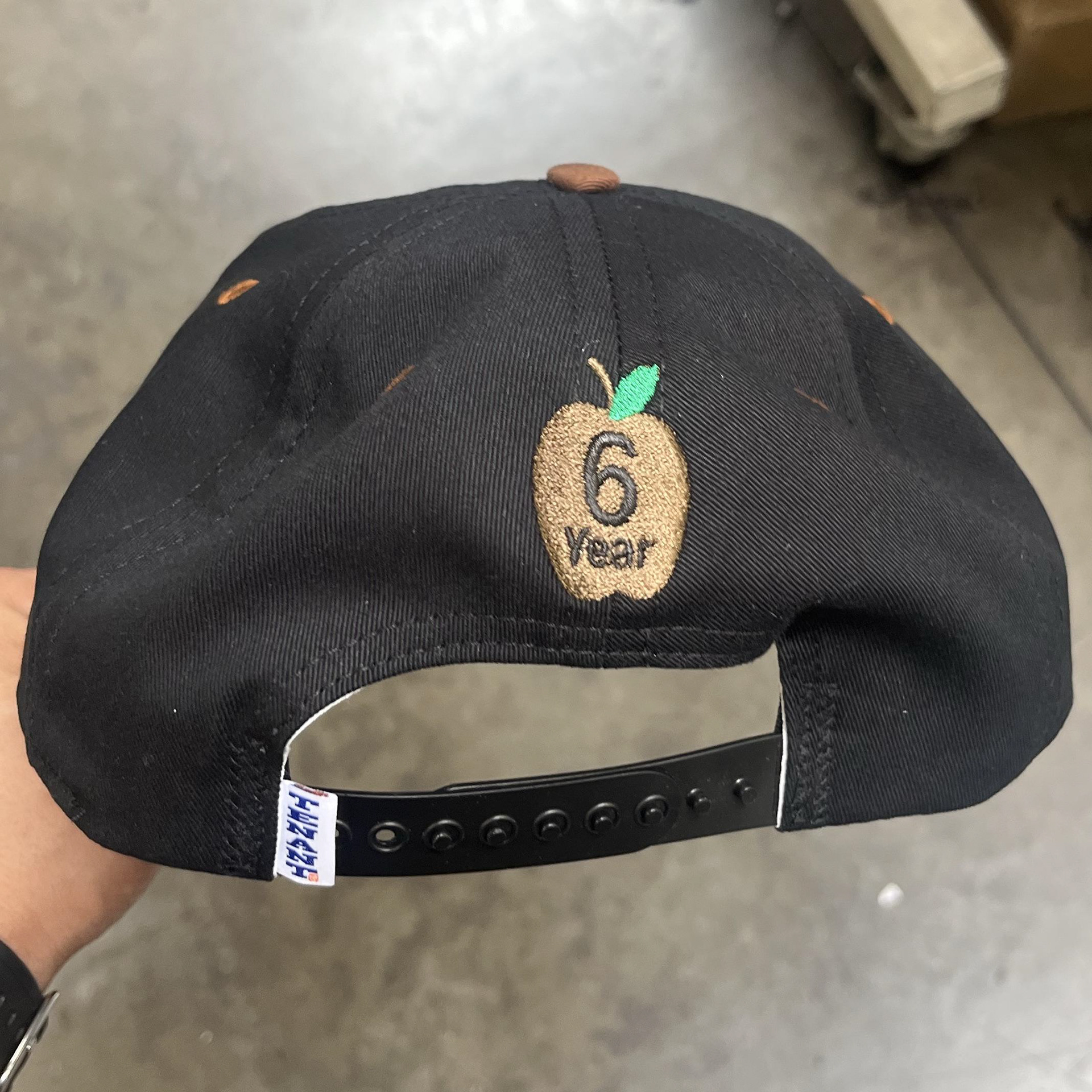 Custom - Black twill, back embroidery