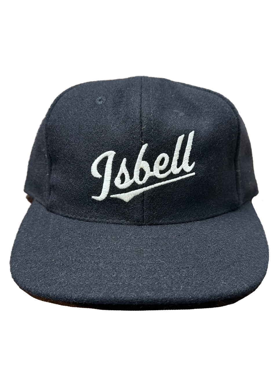 Black Wool with direct embroidery