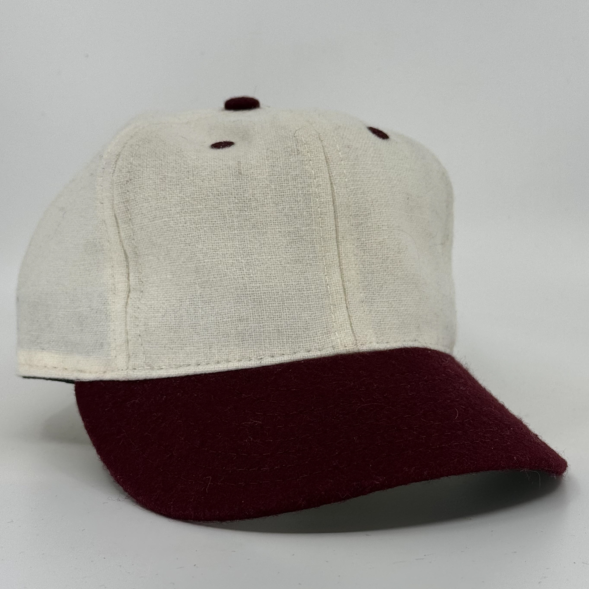 Two-tone Creme and Burgundy 6-panel
