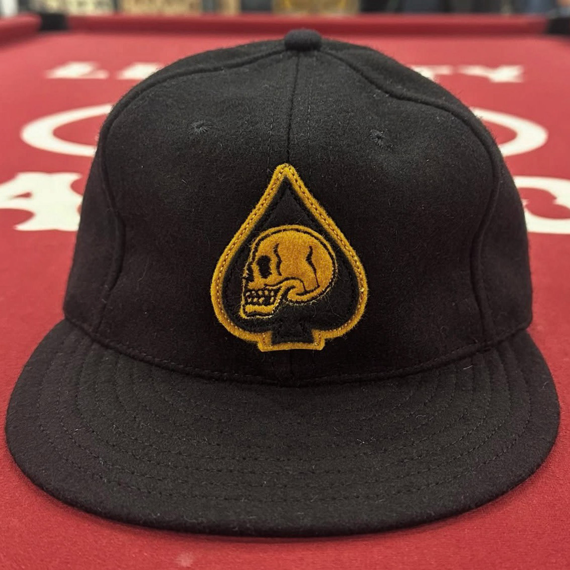 Custom - Black wool w/3-layer felt/emb.