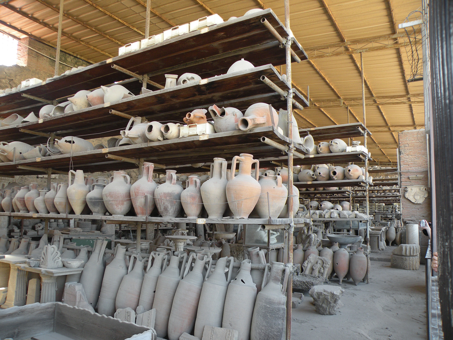 Ancient pottery preserved from the eruption